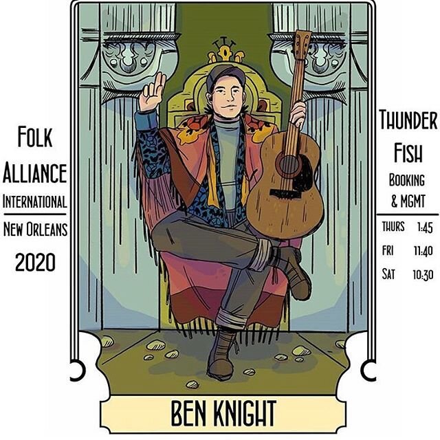 Booking &amp; Mgmt by @thunderfishmgmt 
Tarot At by @henbanestudio 
#folkalliance 
#folkalliance2020