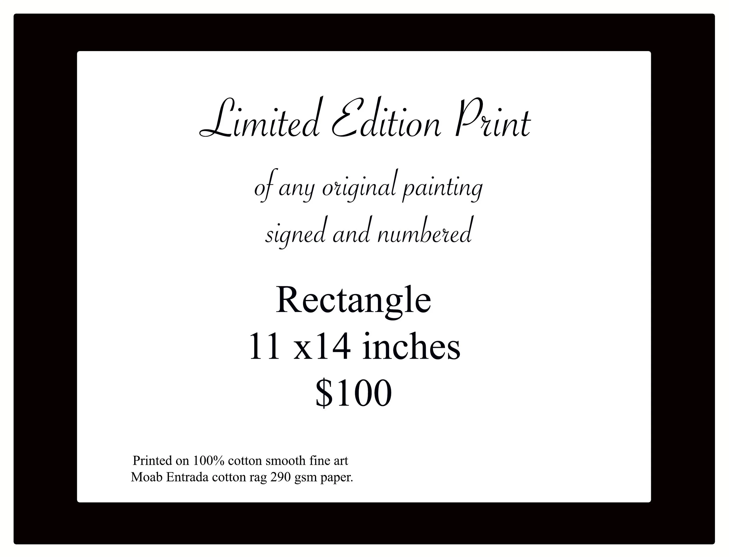 Limited Edition Print 11x14 inches