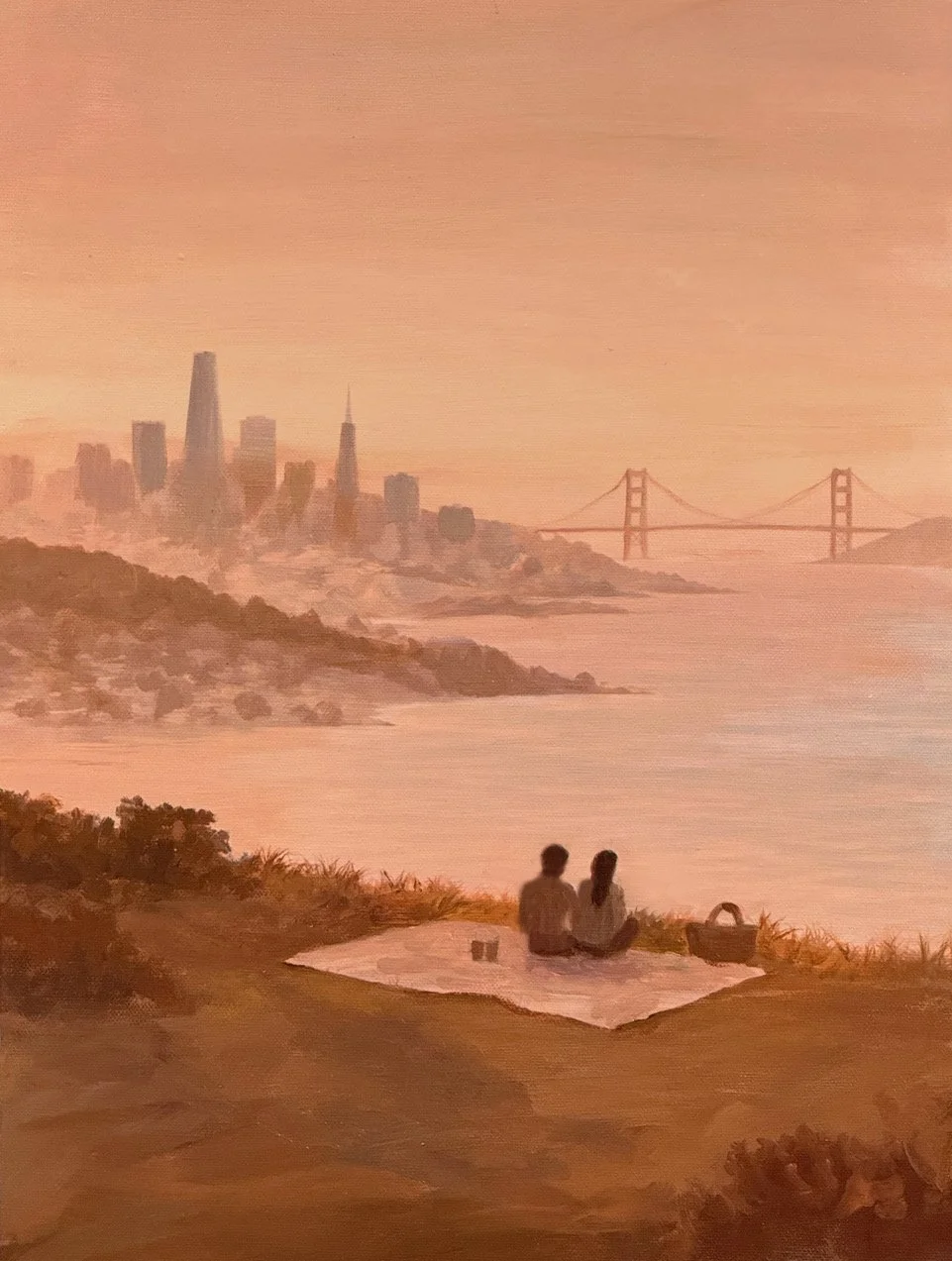 Sunset Picnic in SF 12x16 .jpeg