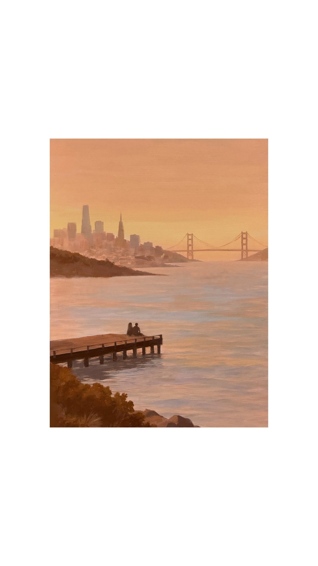Pierside in SF, oil on canvas 12x16 inches