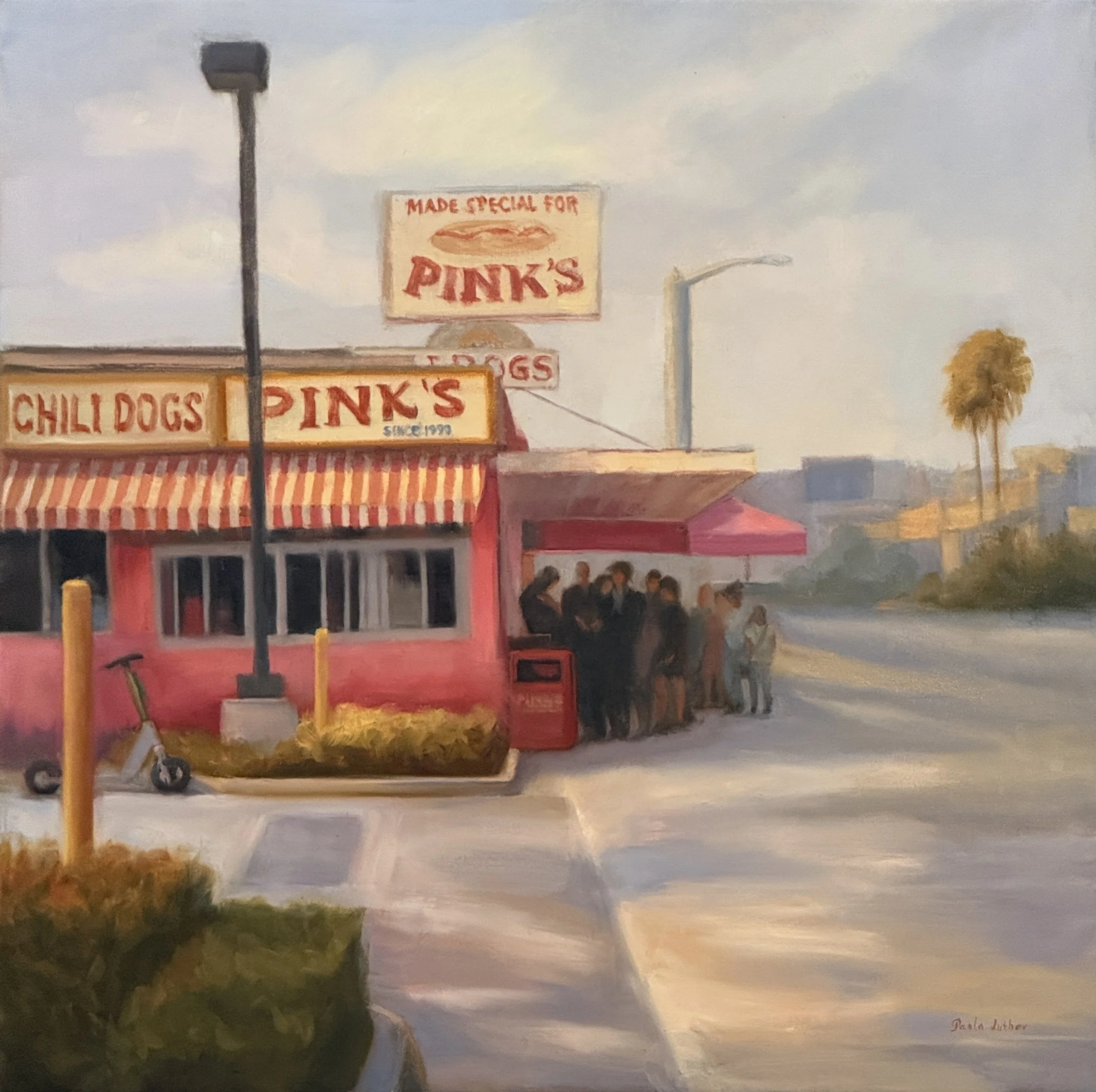 Pink's Dogs Oil on canvas 24x24"