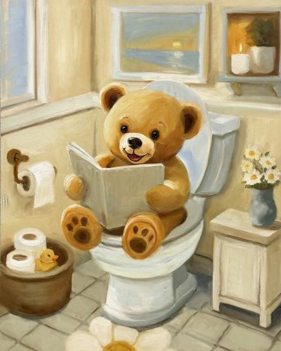 Potty time 16x20"
