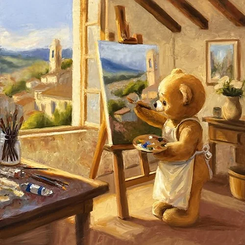 Painted View 17x17"