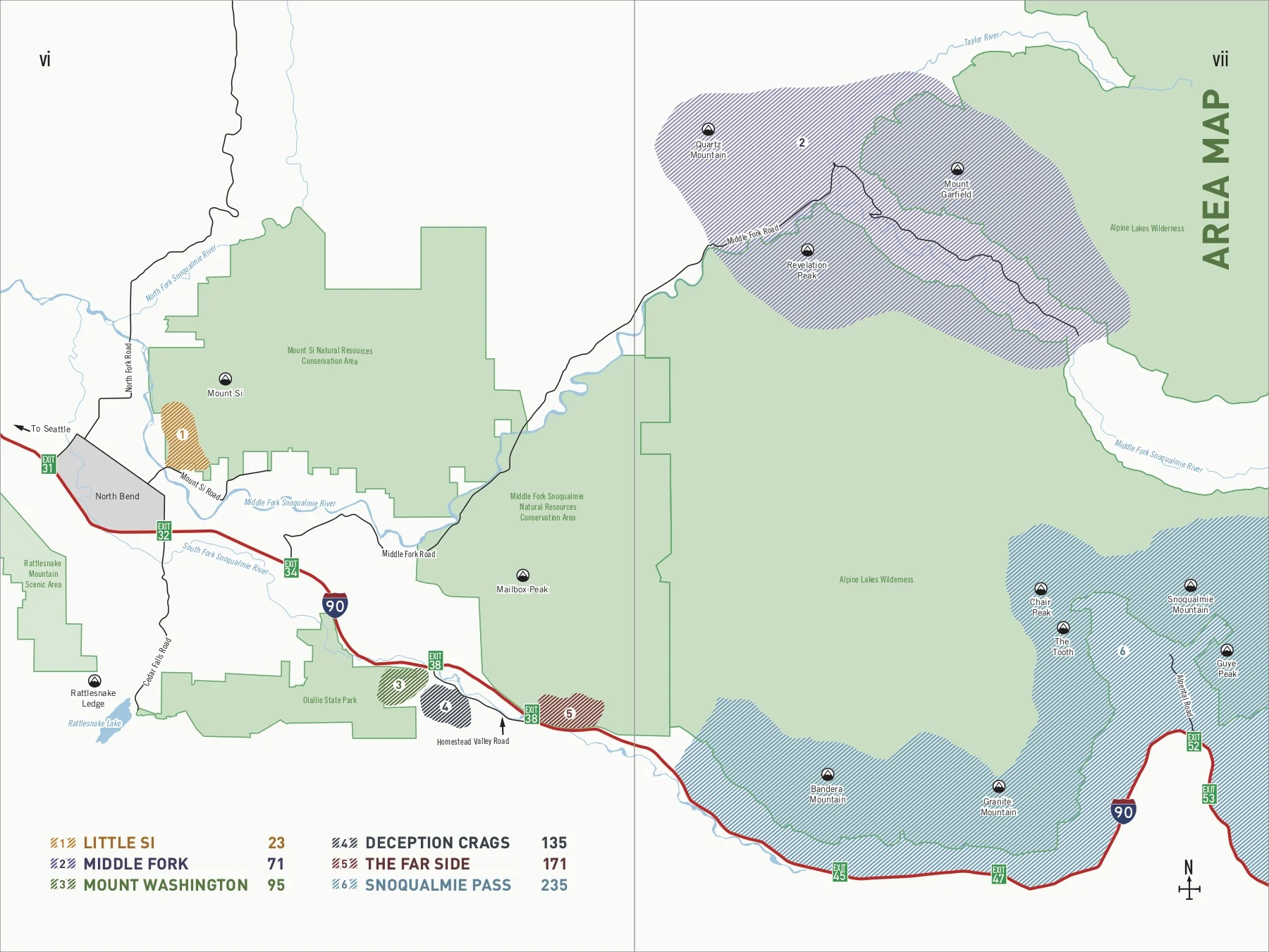 Snoqualmie Rock - Preview - Area Map