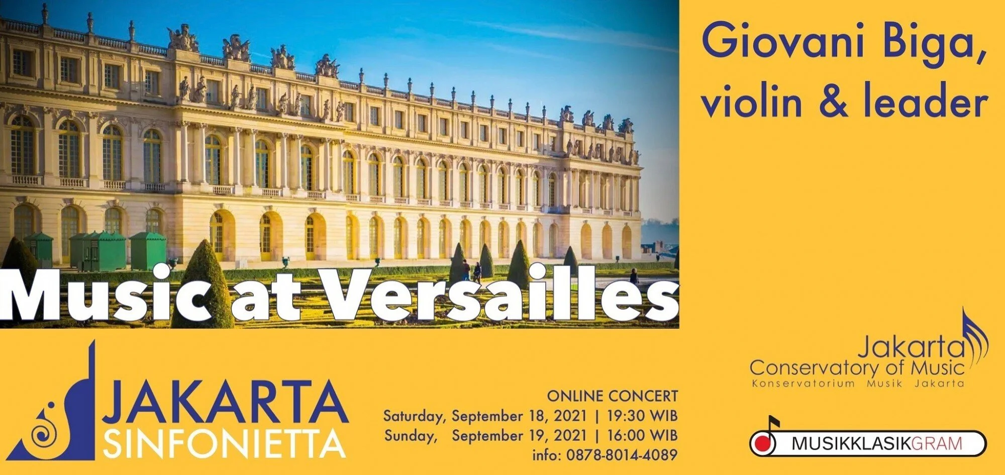 Jakarta Sinfonietta : "MUSIC AT VERSAILLES" lead by Giovani Biga