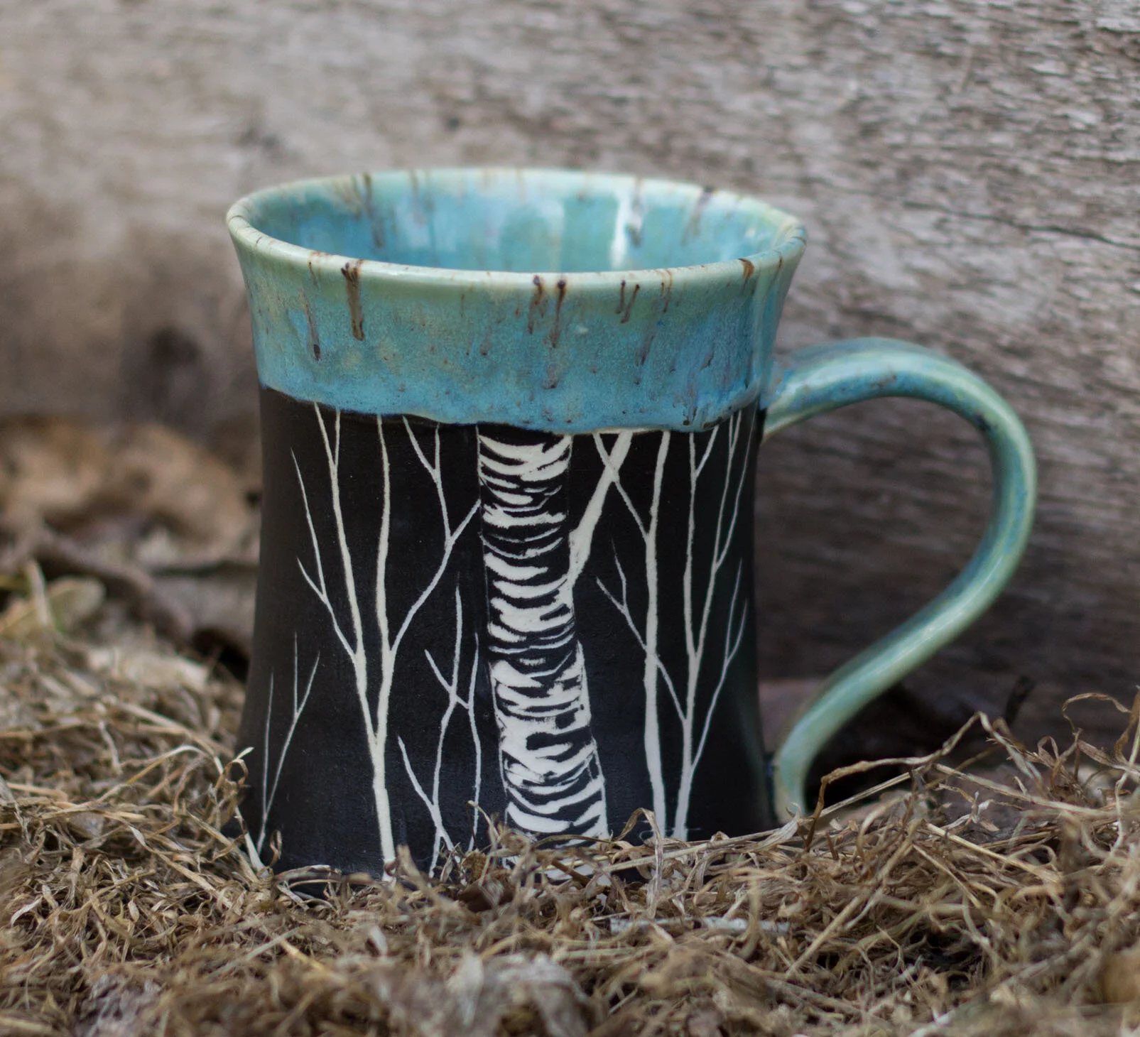 Carved Birch Mug 3