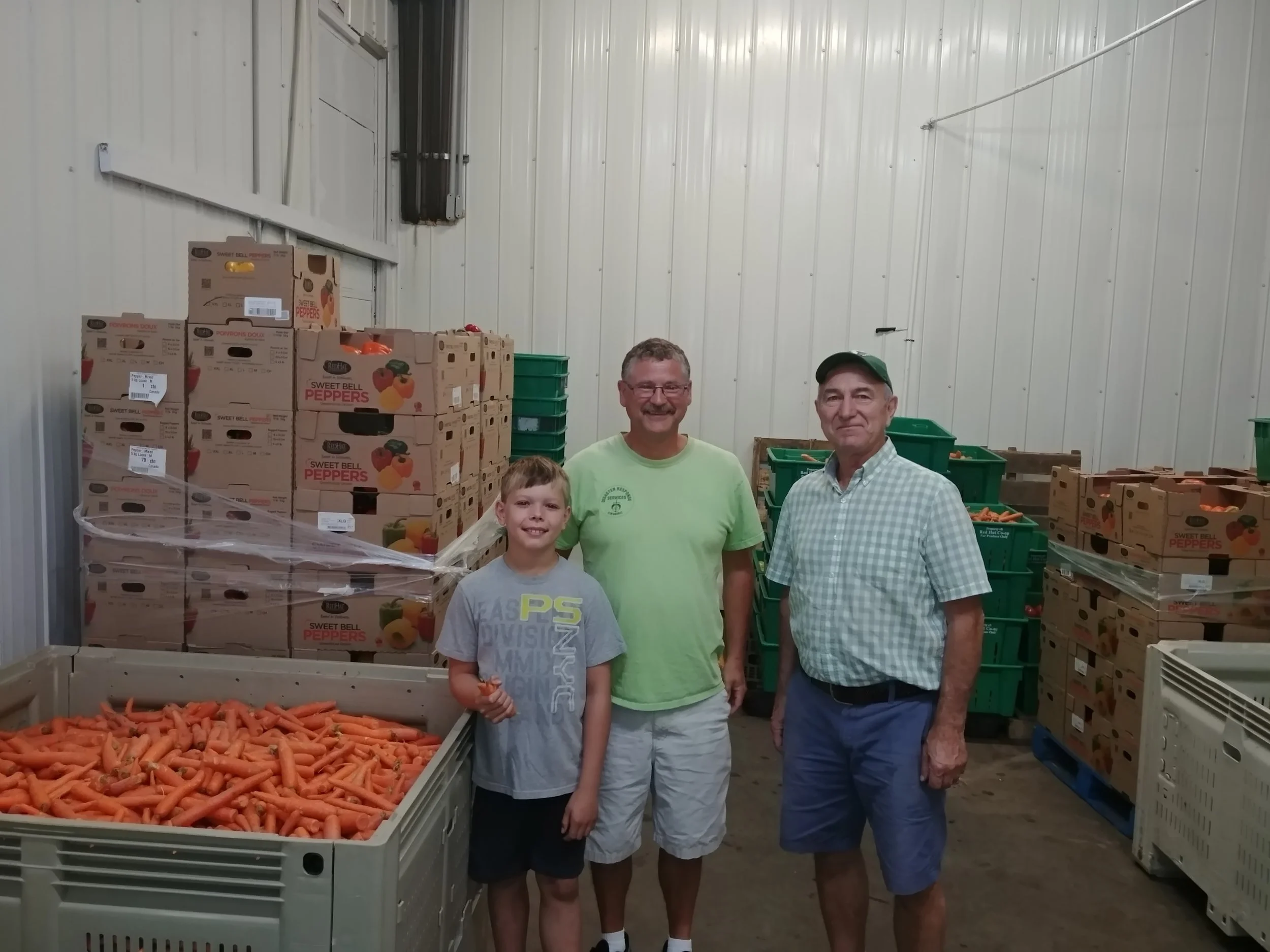 Isaiah, George and Ken at Prairie Gleaners