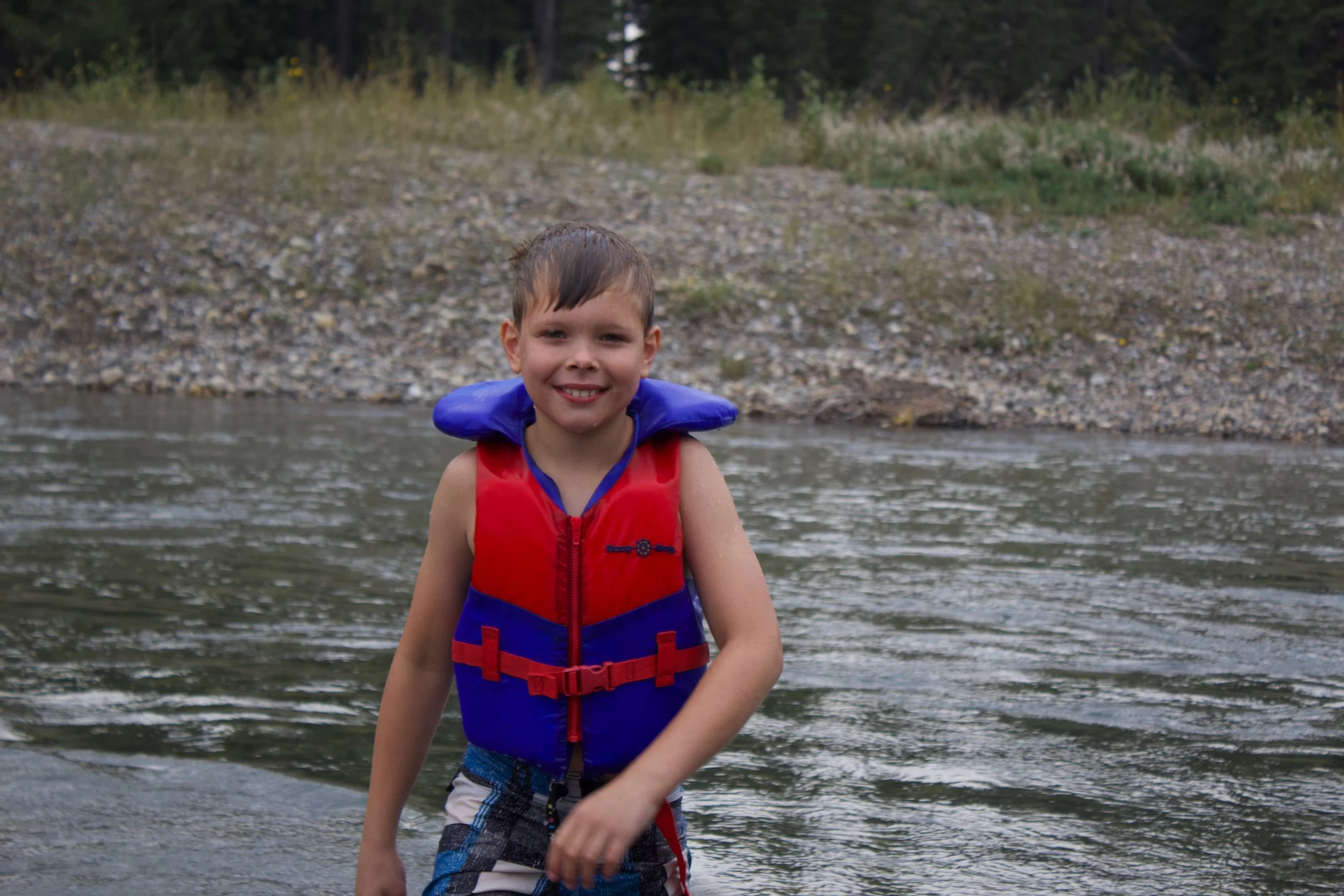 Our boy in his element. As with all children, he lights up when delighting in Creation.