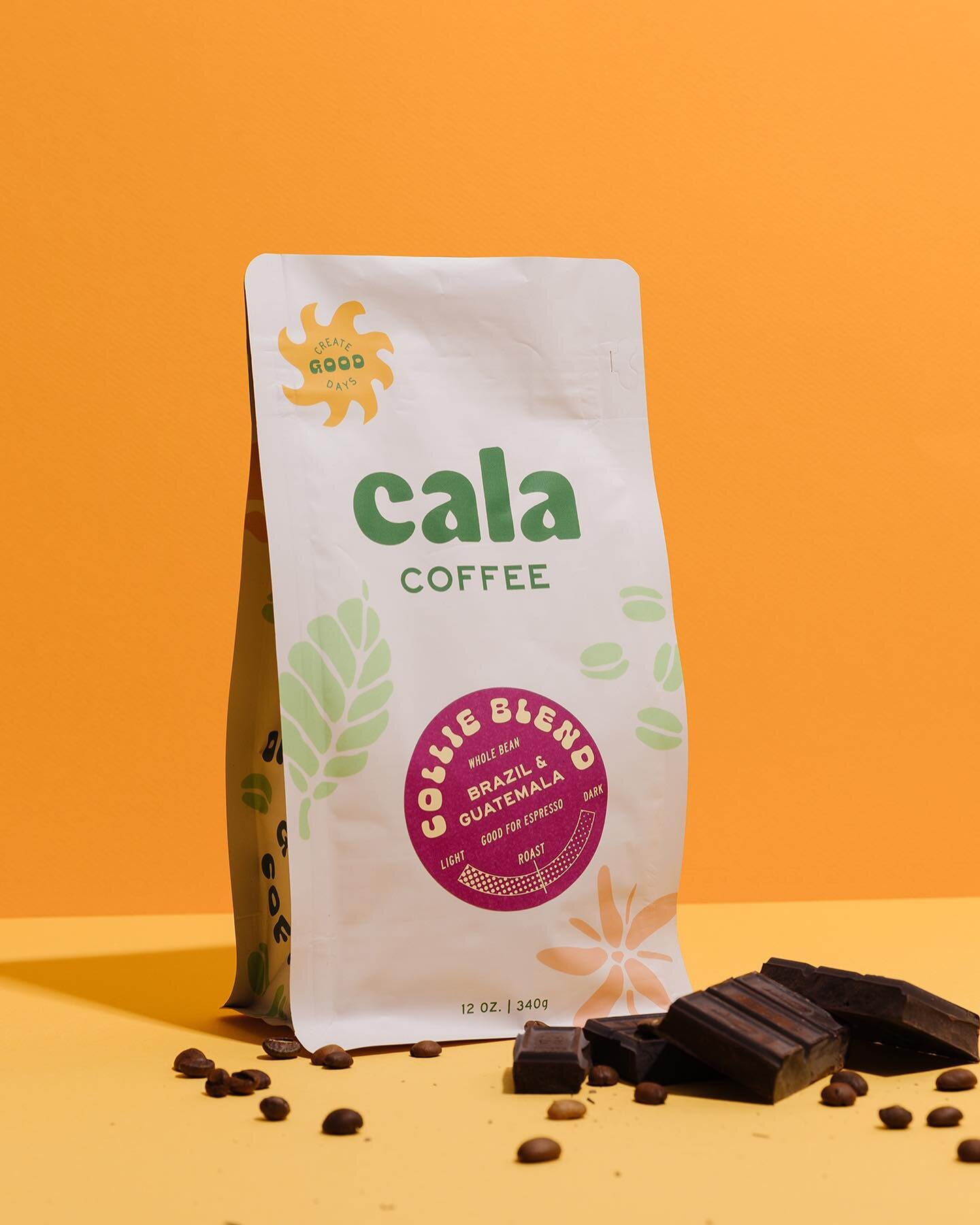 Enjoyed working on these bags and brand refresh for @calacoffeeco  We were going for a summery, California feel with the illustrations and bright colored roast stickers. Logo remained similar feel but added some drip to the A&rsquo;s and updated lett