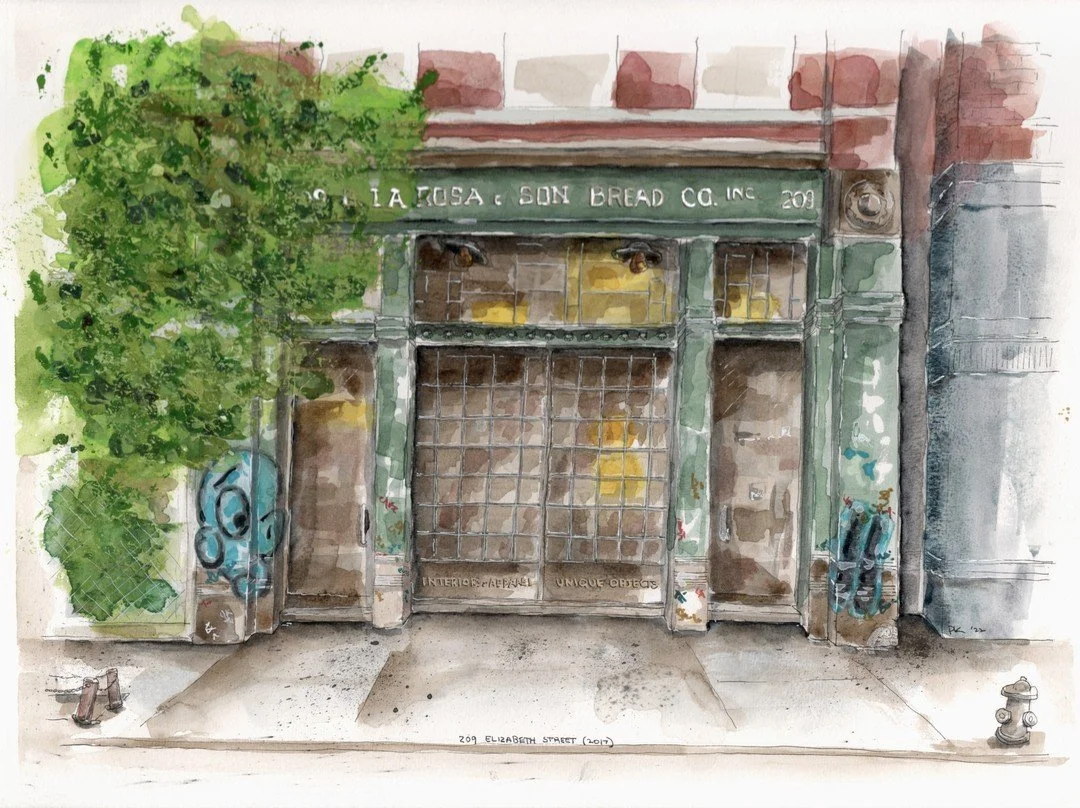 '209 Elizabeth Street, NYC' , #watercolor , ink, mixed media, painted on 12 x 16 @cansonpaper Watercolor Board. Currently the home of @elizabethstreetgallery_nyc
.
#watercolor #cityscape #painting #nolita @davinci_artistbrushes_official @danielsmitha