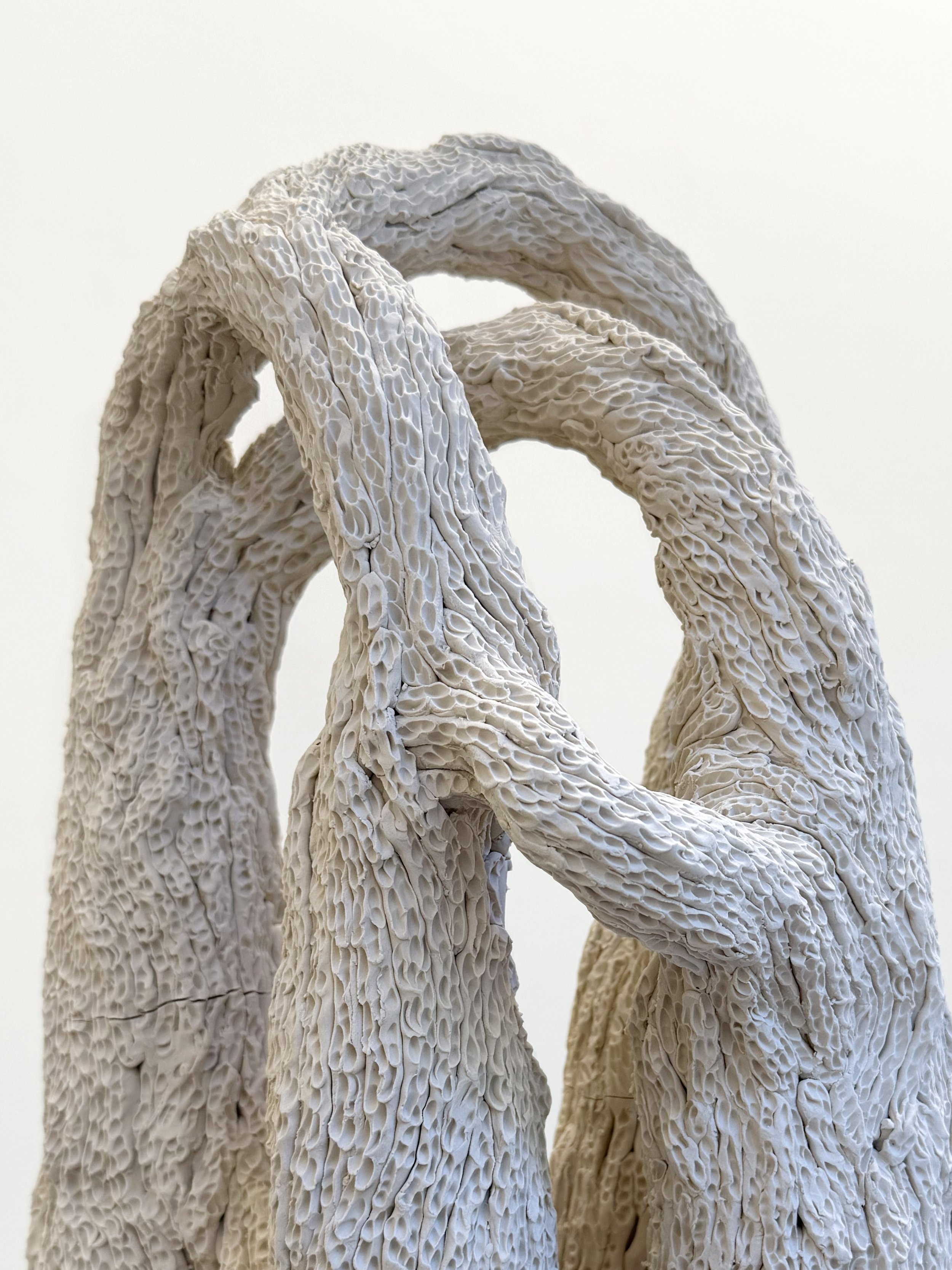   Sentinel (detail)   2025  porcelain  9” x 9” x 26.5” 