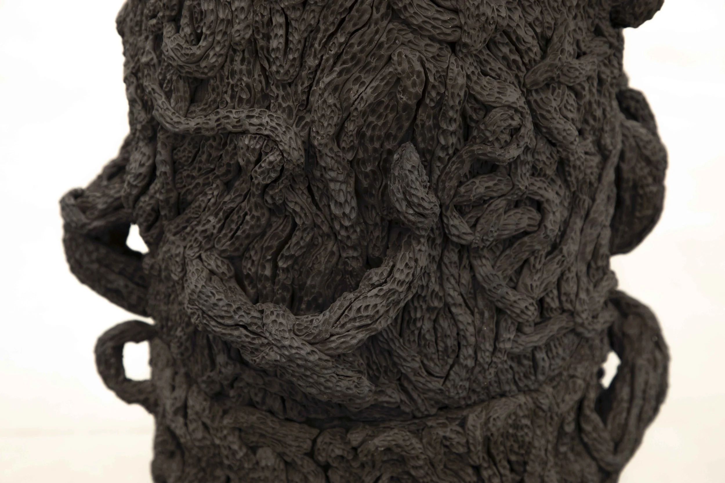   A Land of Deepest Shade (detail)   2026  ceramic  14”x13”x33” 