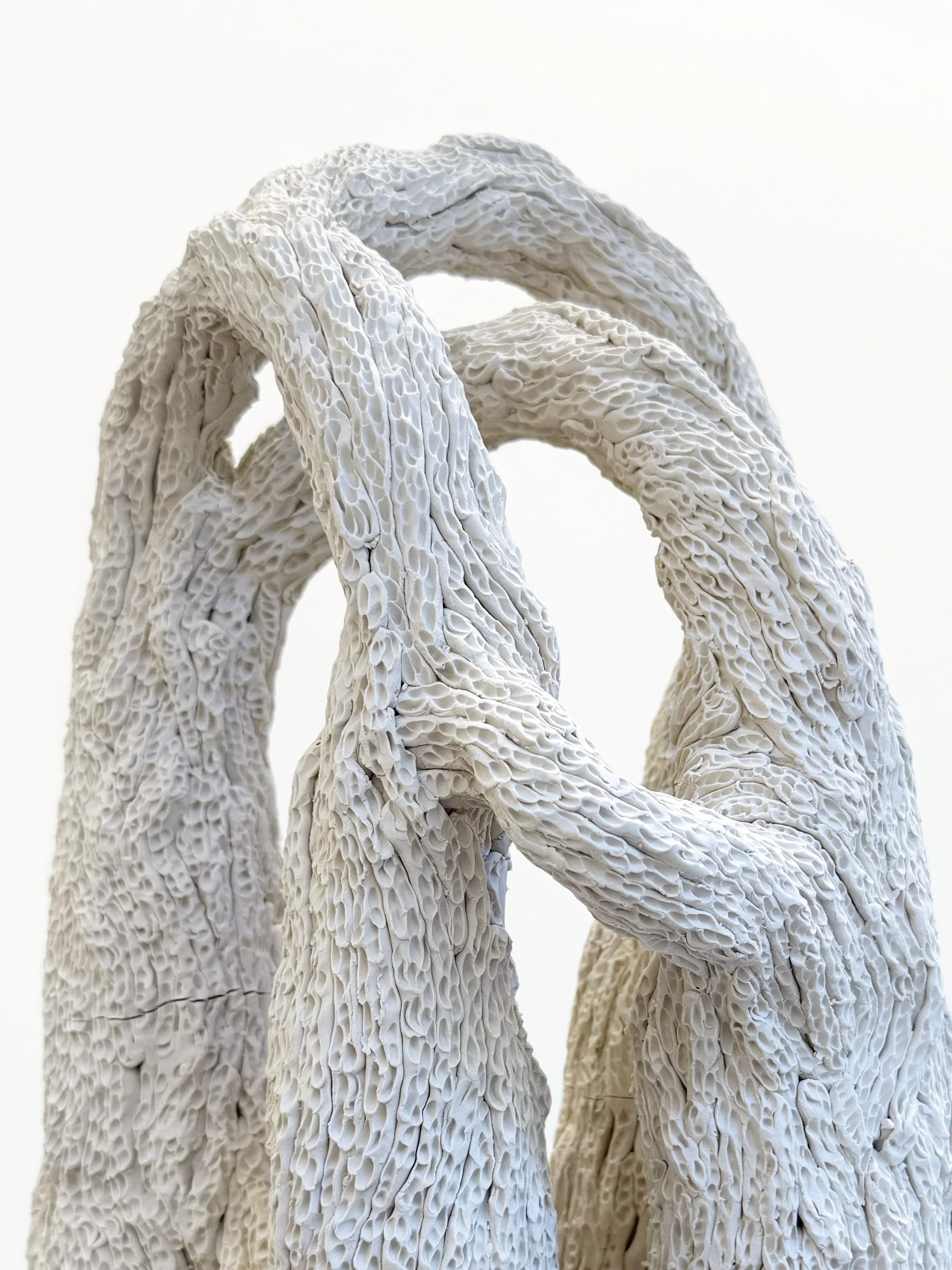   Sentinel (detail)   2025  porcelain  9” x 9” x 26.5” 