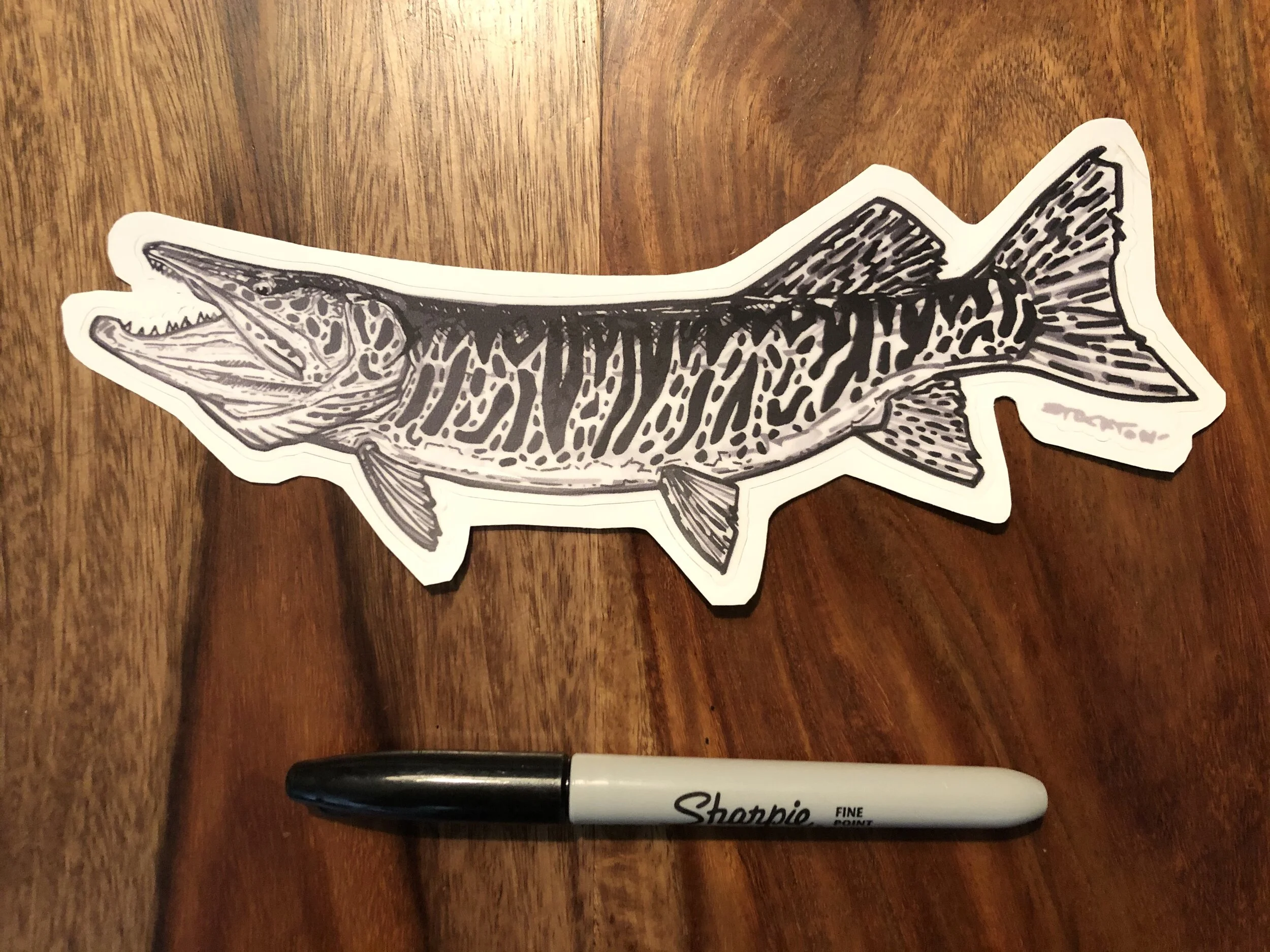 Large Grayscale Tiger