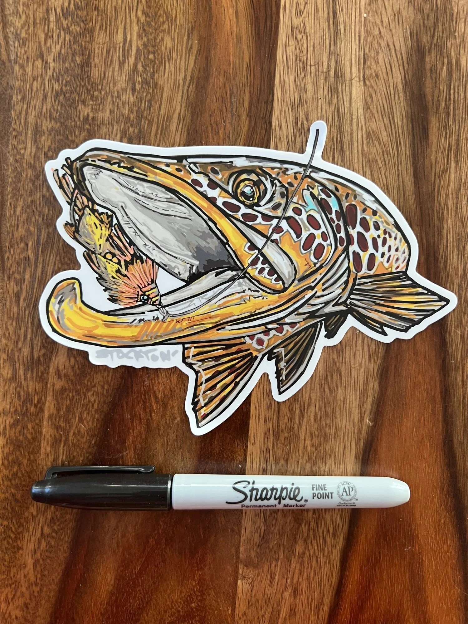 Big DnD Brown Trout Eat