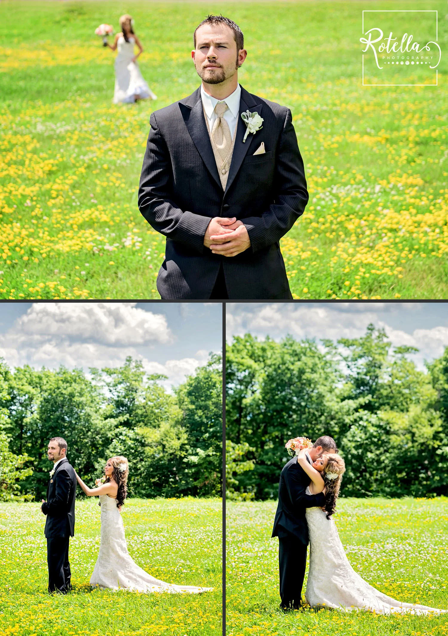 Minnesota Wedding Photography first look by Rotella Photography