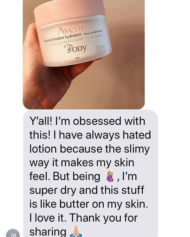 Testimonial from a patient on Avene&rsquo;s new Body Butter!  It is awesome.  #avene #aveneskincare #avenebodybalm #newyearnewskin #beautifulskin