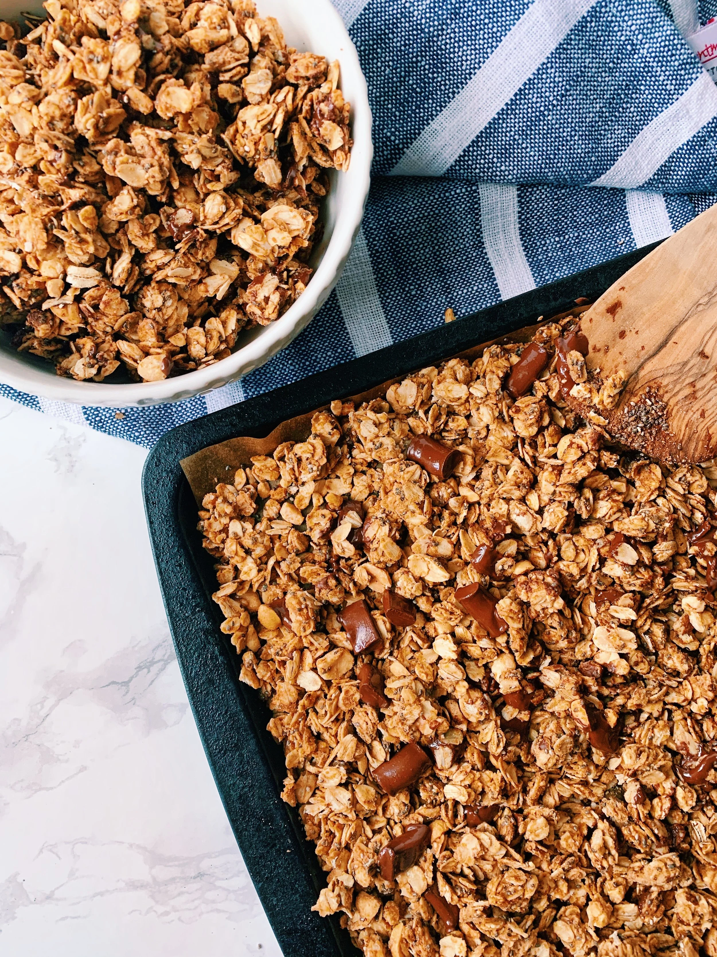 Healthy Peanut Butter Chocolate Chunk Granola