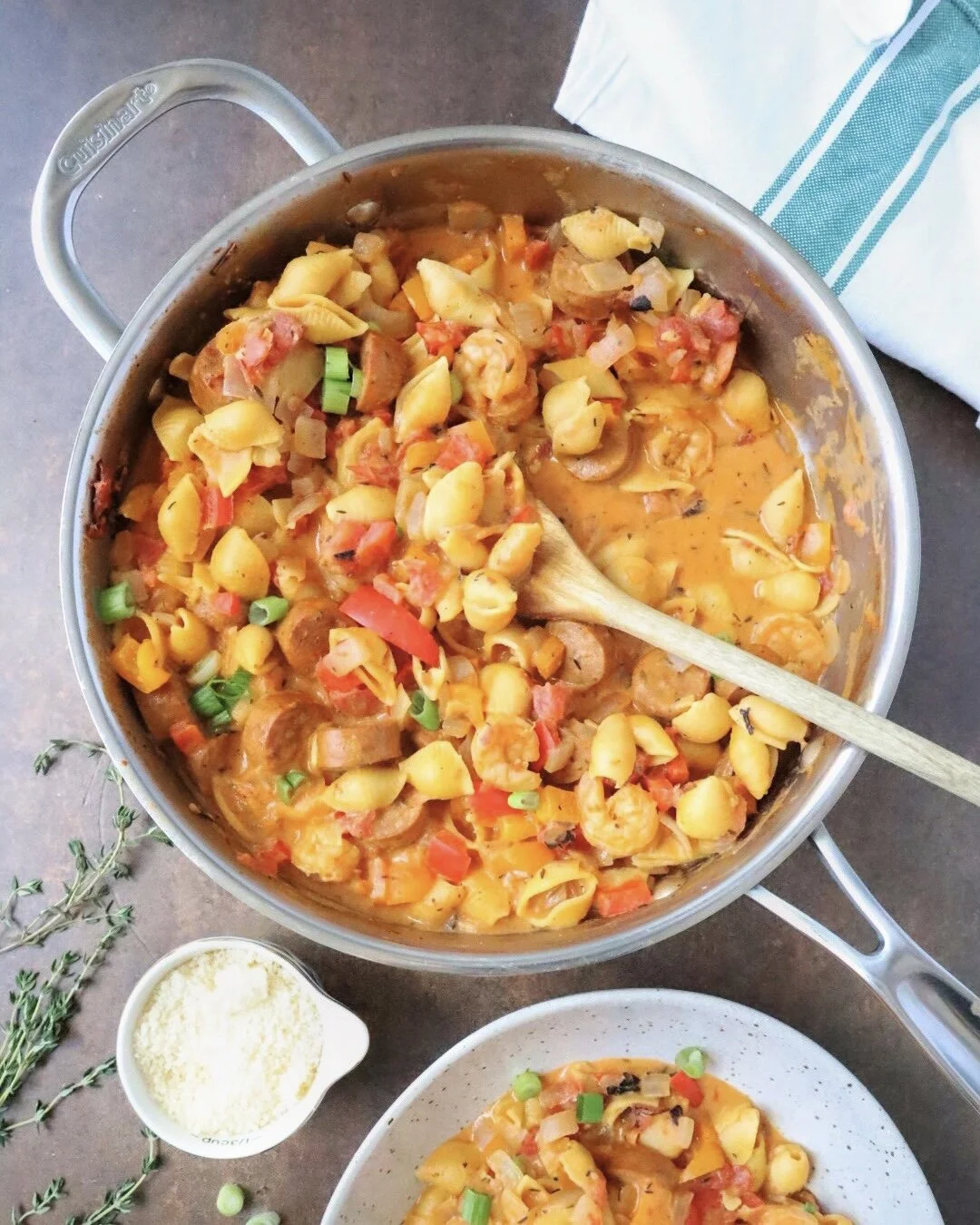 One-Pot Creamy Cajun Shrimp and Sausage Pasta