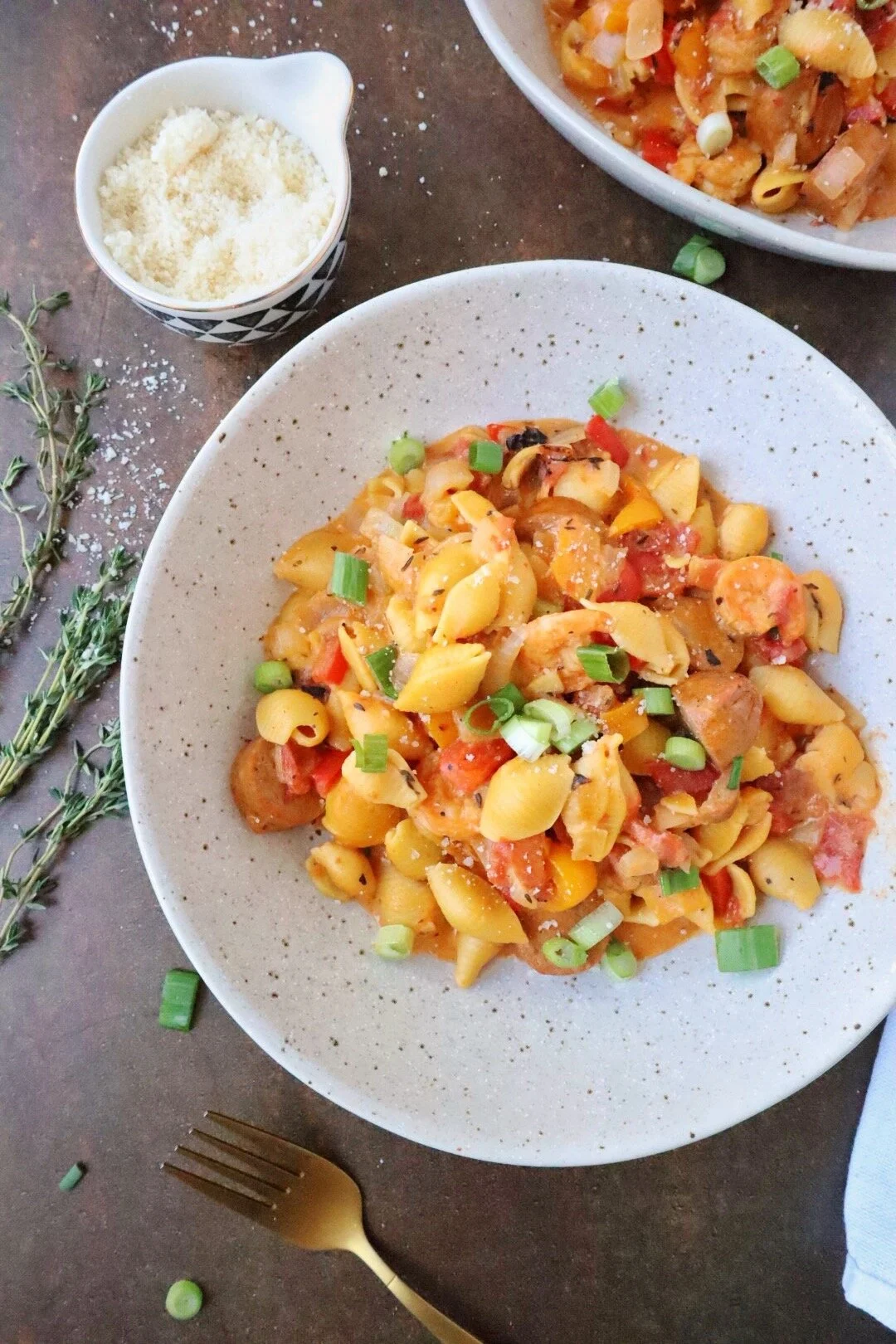 Creamy Cajun Shrimp and Sausage Pasta