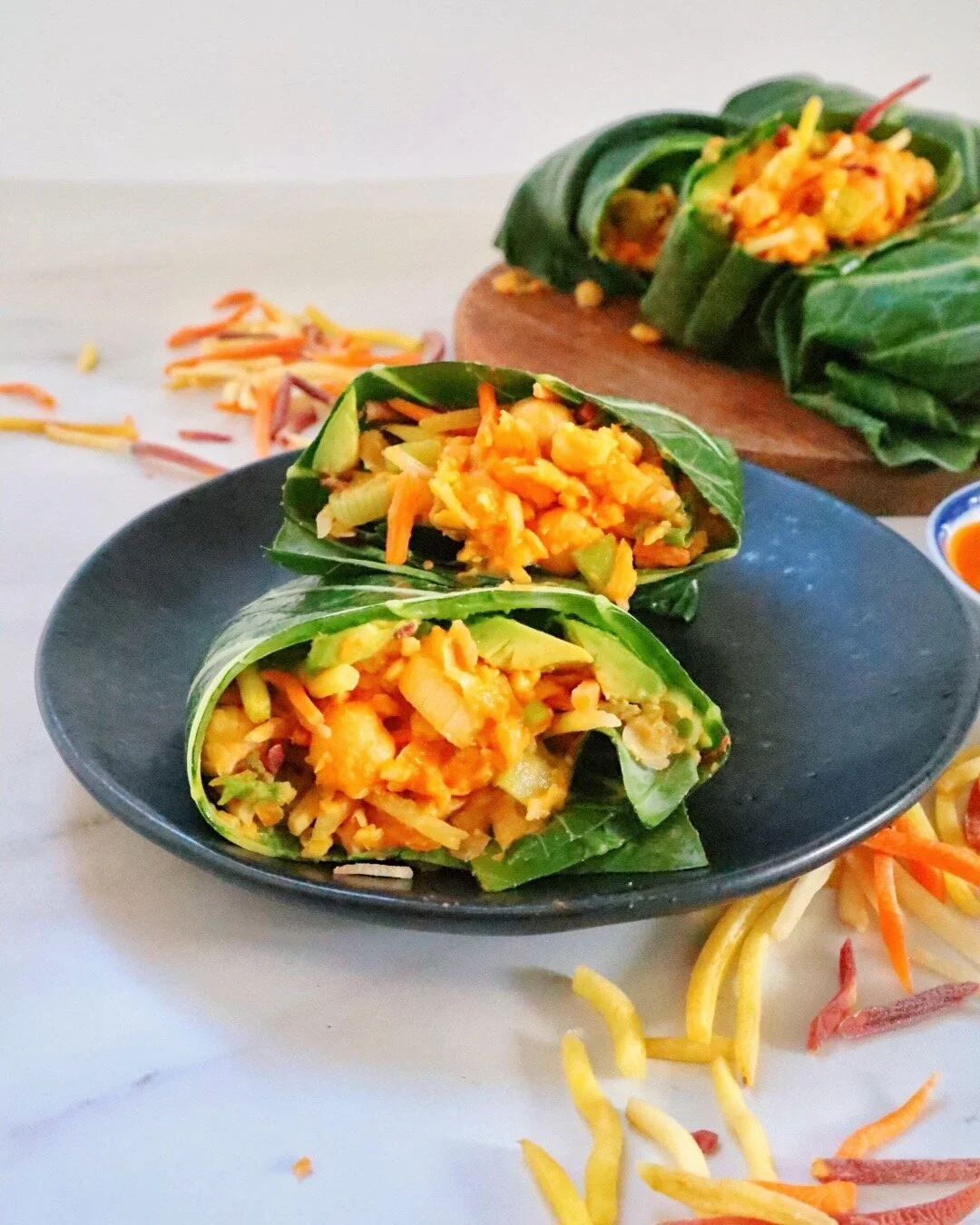 Vegan Buffalo Chickpea Wraps