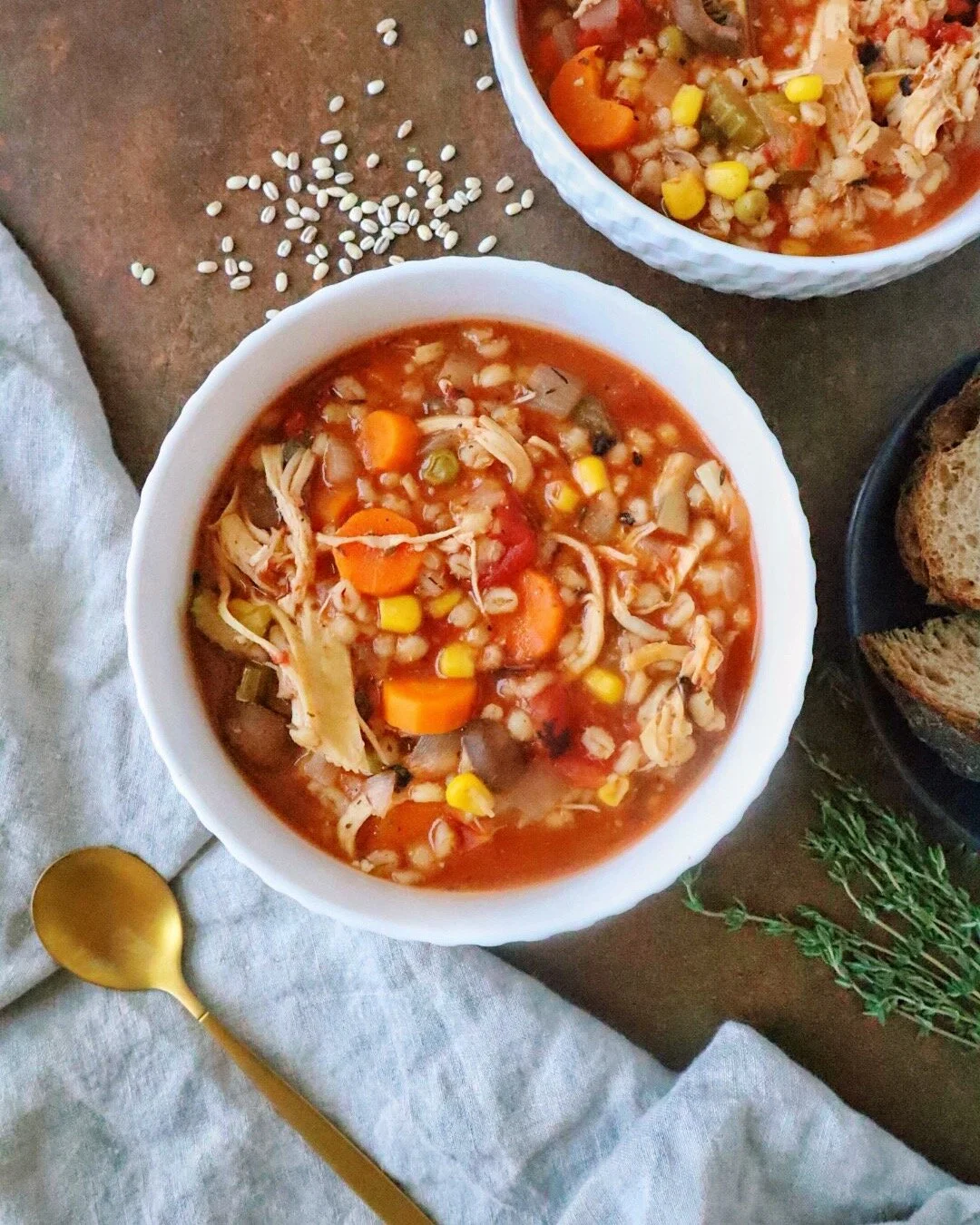 Vegetable and Barley Chicken Soup