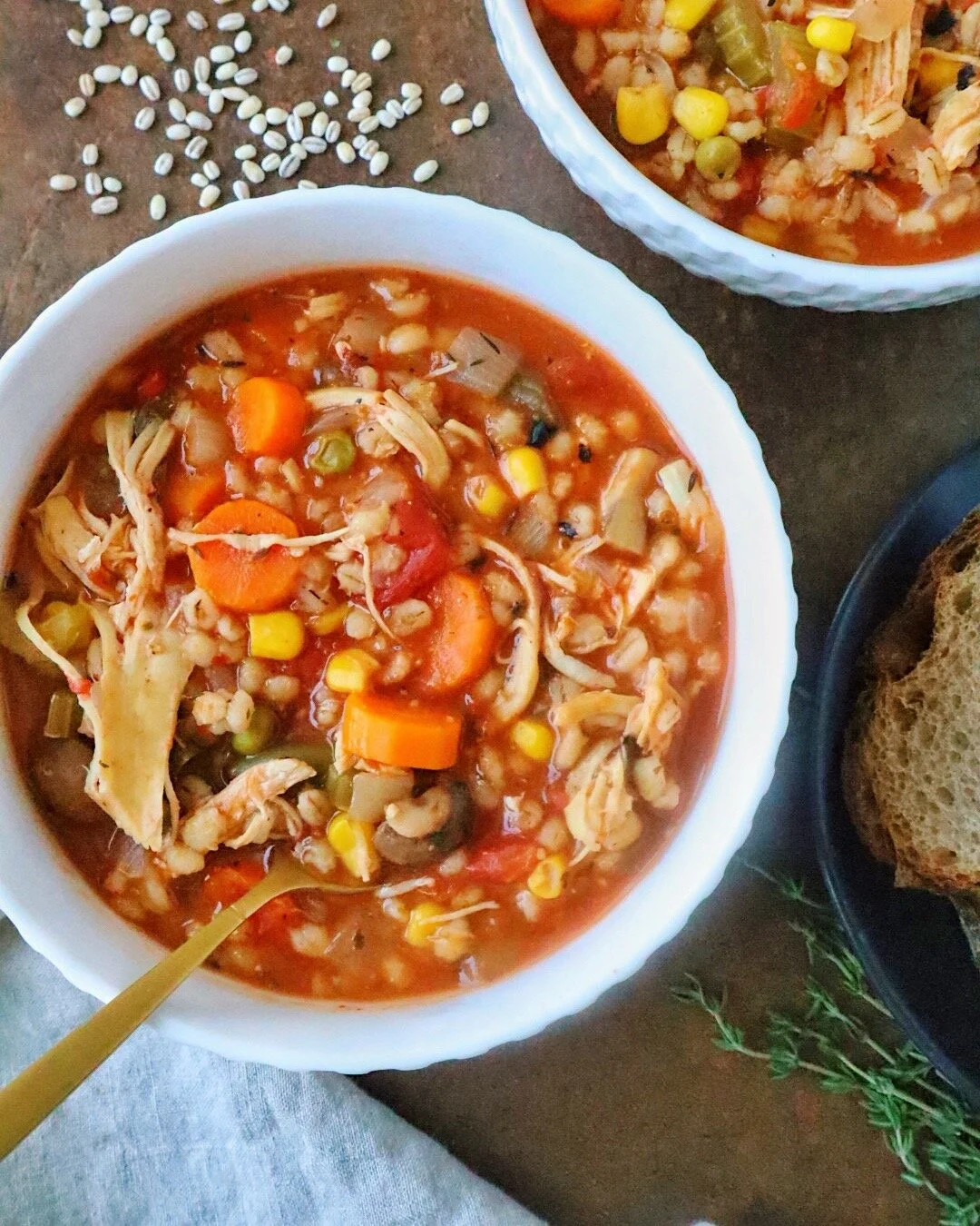 Healthy Vegetable and Barley Chicken Soup