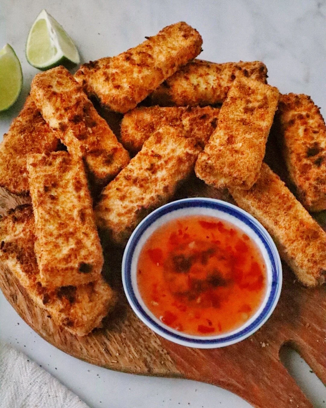 Healthy Coconut Crusted Tofu Strips