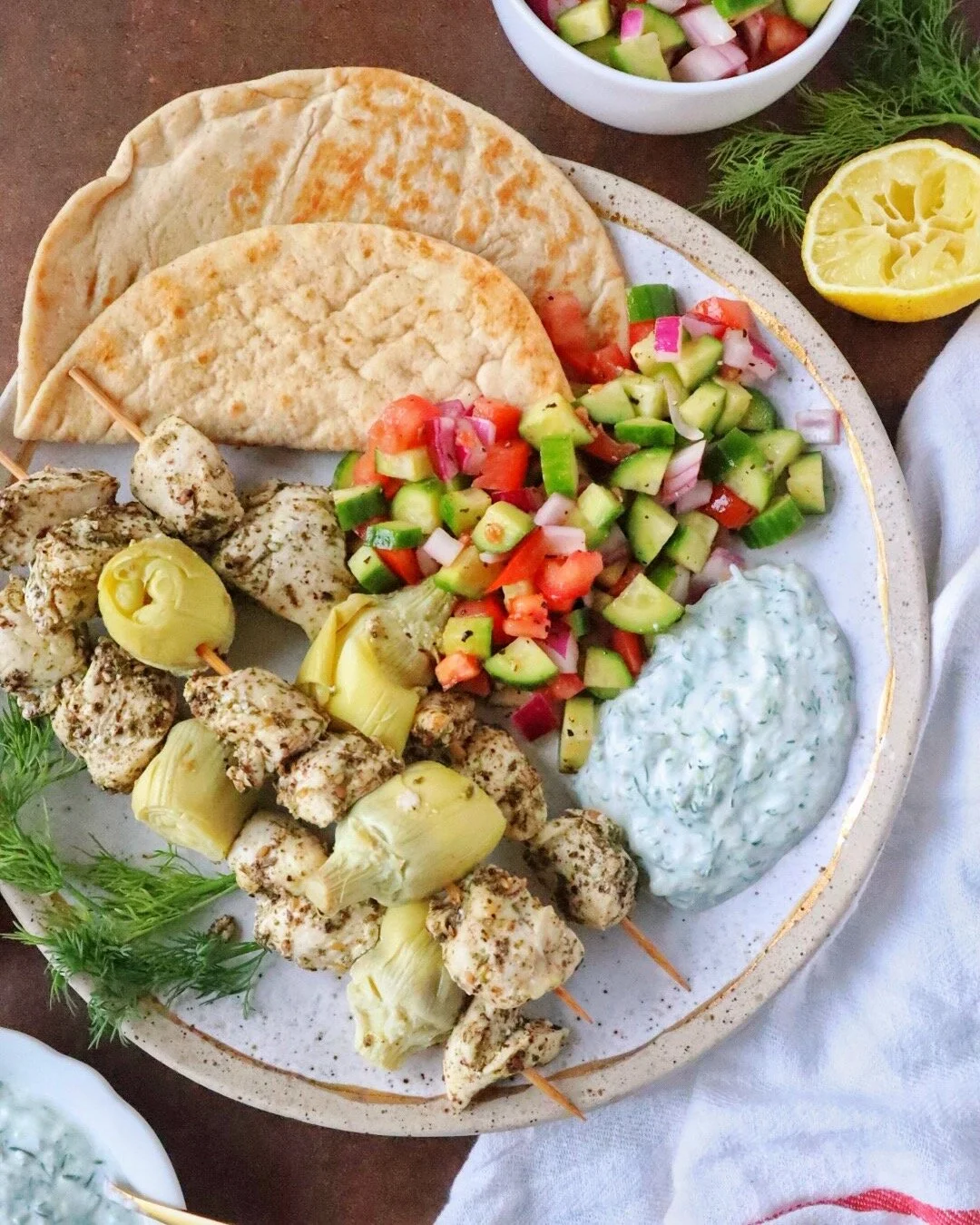 Za'atar Chicken Skewer and Tzatziki Recipe