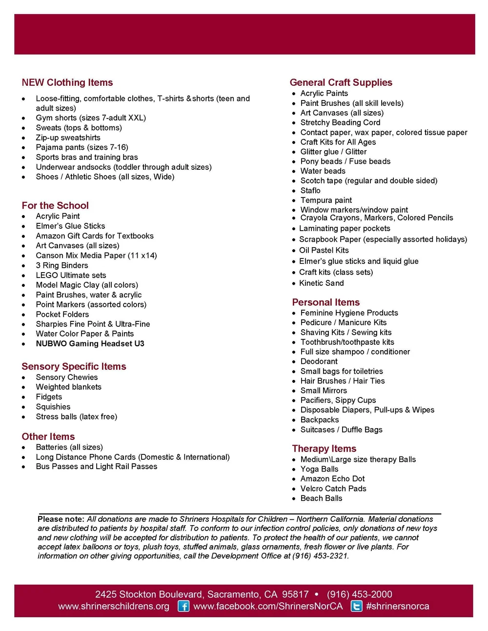 Shriners Hospital Toy Donations Sacramento Wow Blog