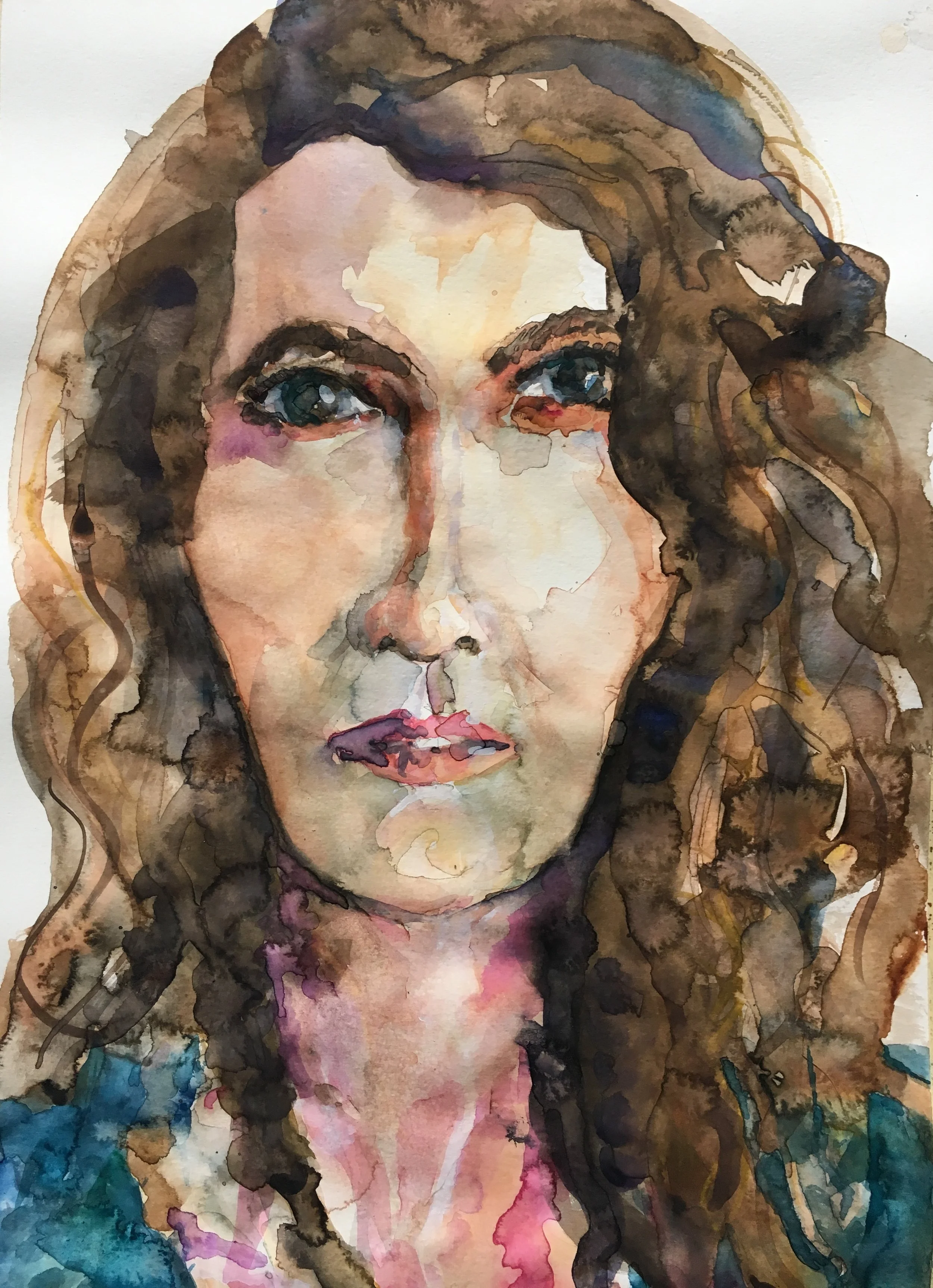 commission watercolor on paper prints for sale, inquire for pricing.