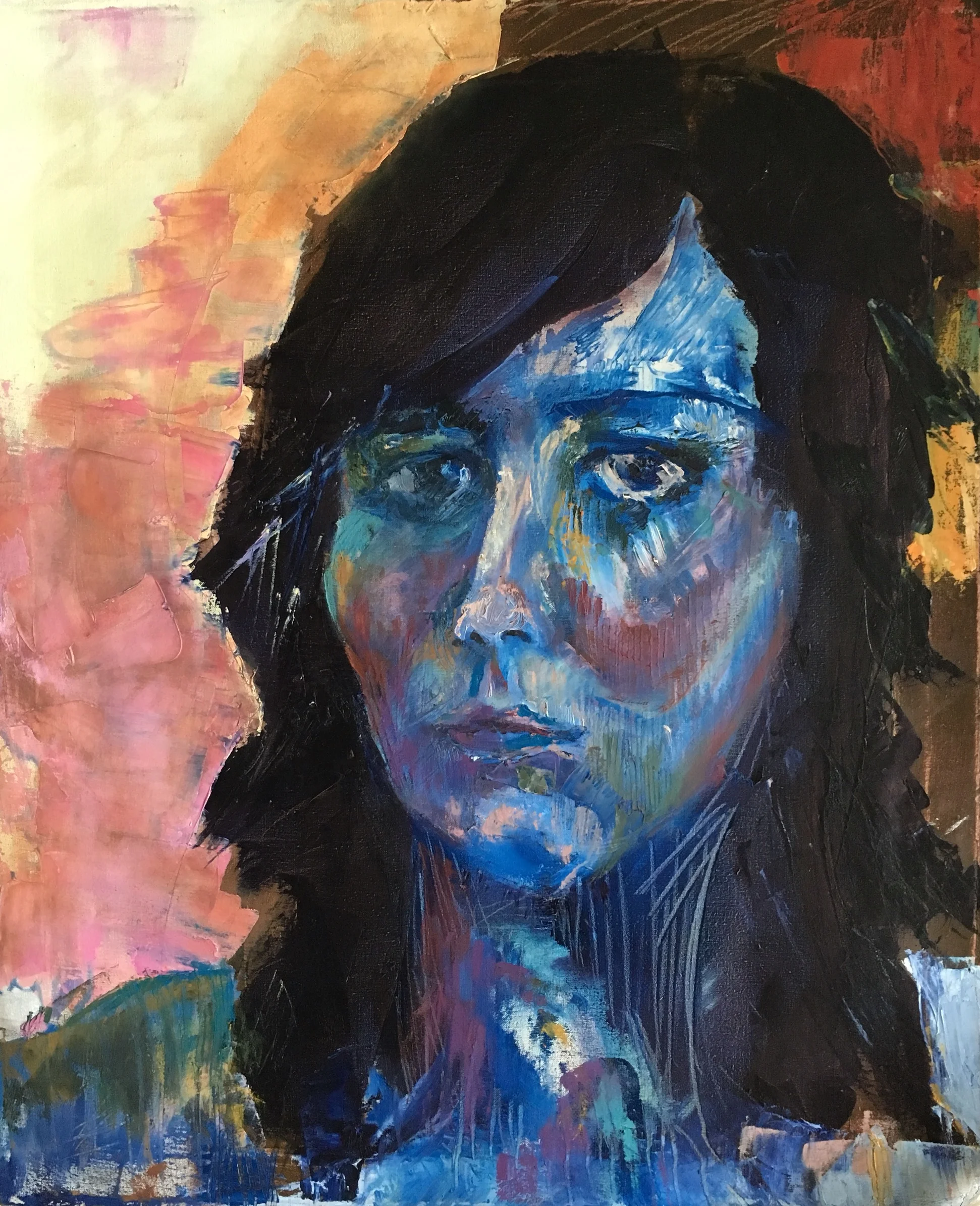 self-portrait oil on canvas, 2008 prints for sale, inquire for pricing.