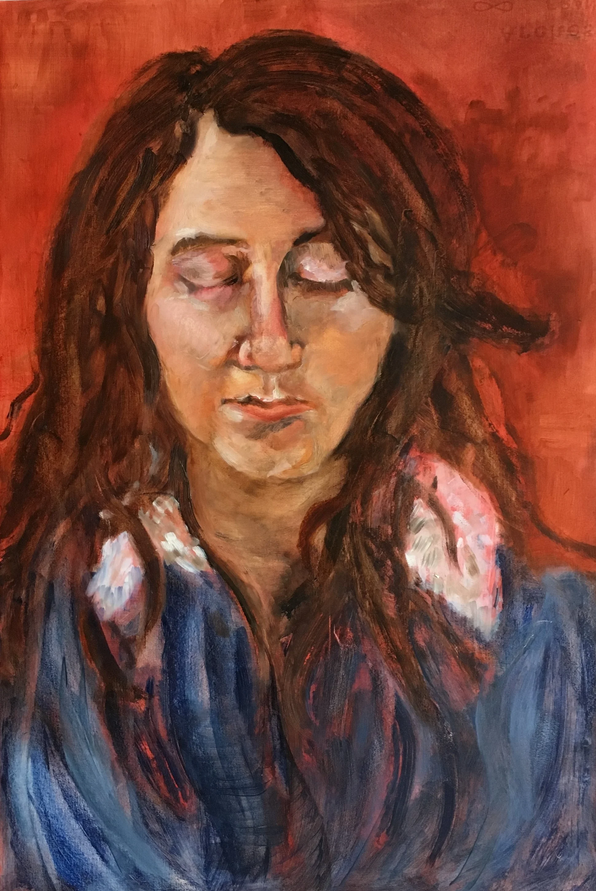 Anna oil on paper, 2011 original or prints for sale, inquire for pricing.