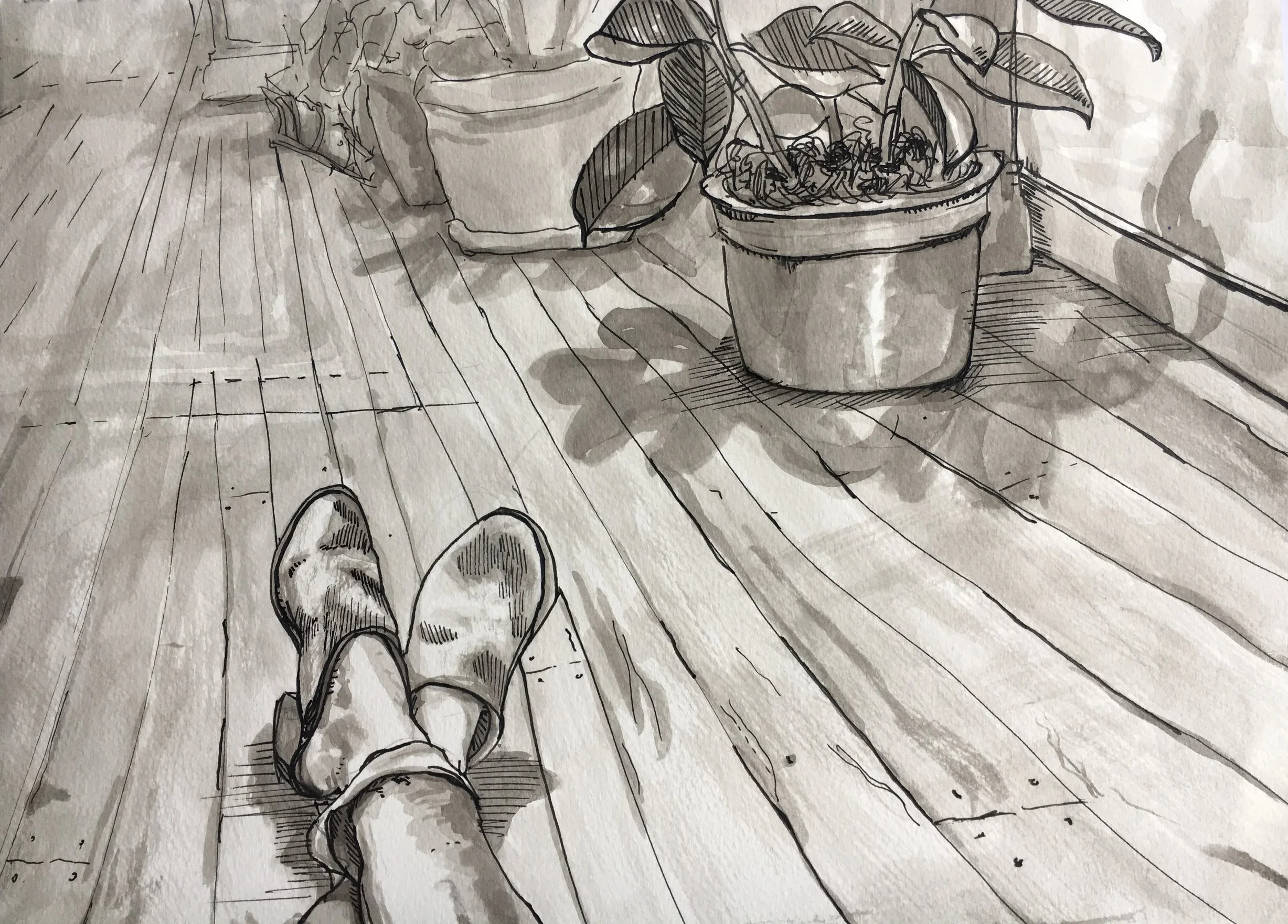 wallingford center ink on paper, 2018 prints for sale, inquire for pricing.