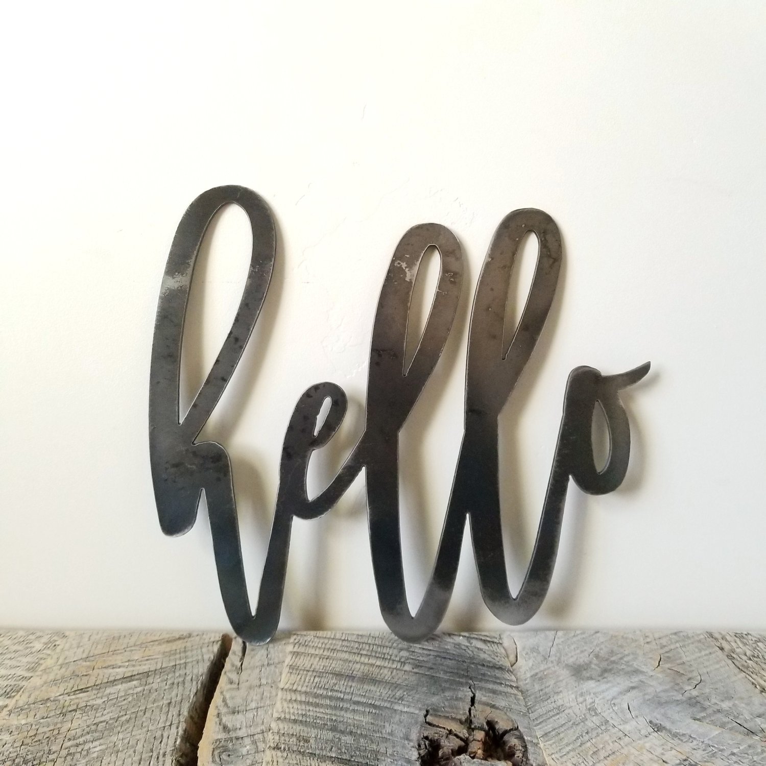 hello Metal Wall Art