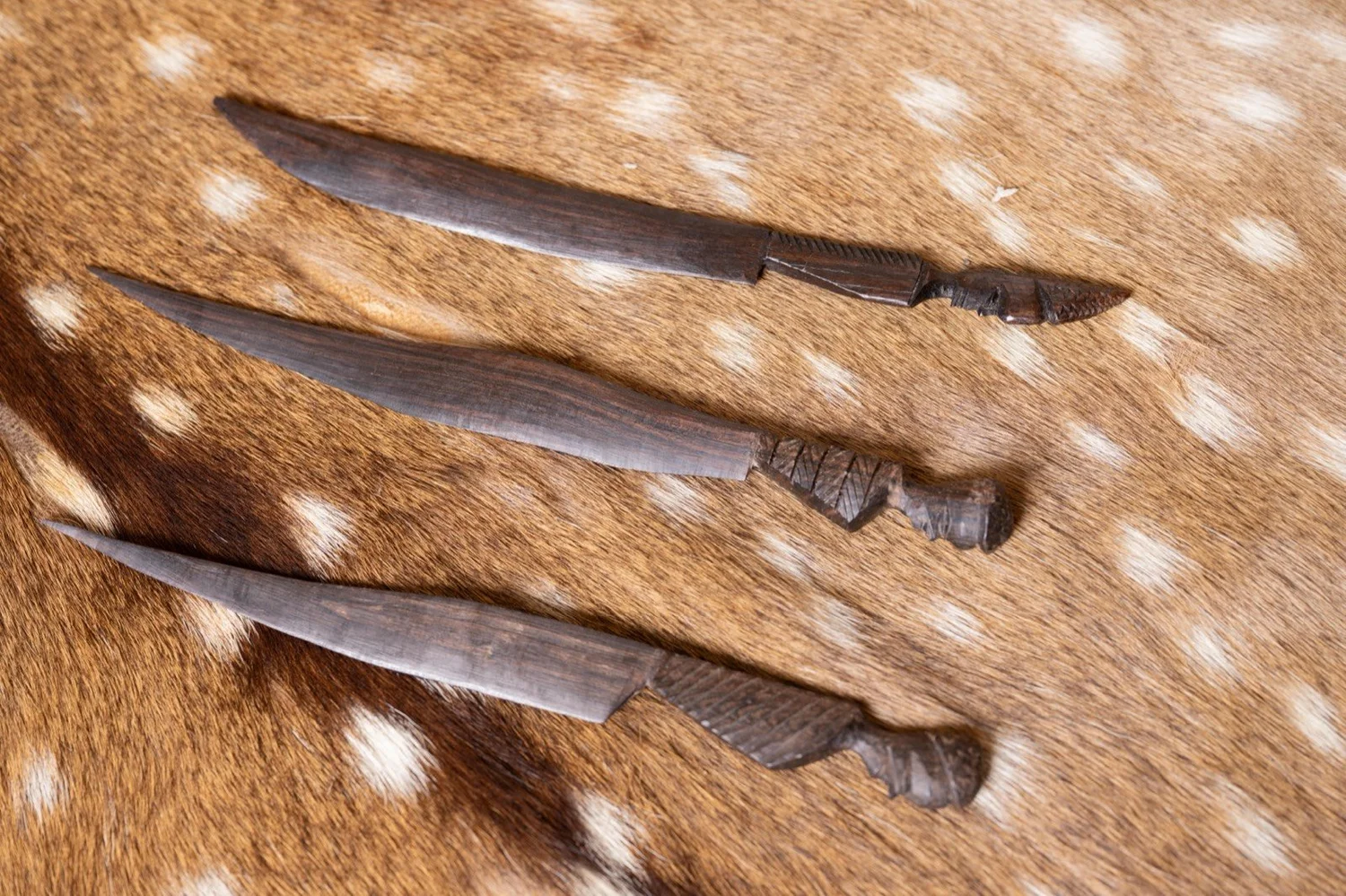 Three South African carved letter openers, view 2
