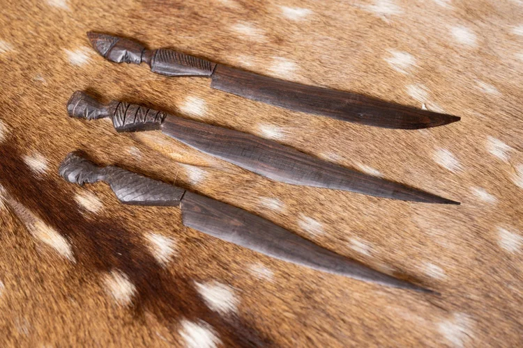 Three South African carved letter openers