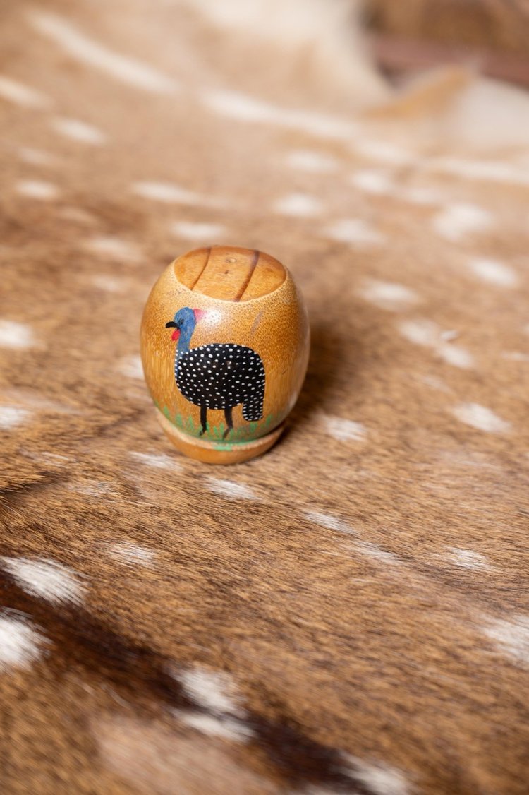 South African carved salt shaker