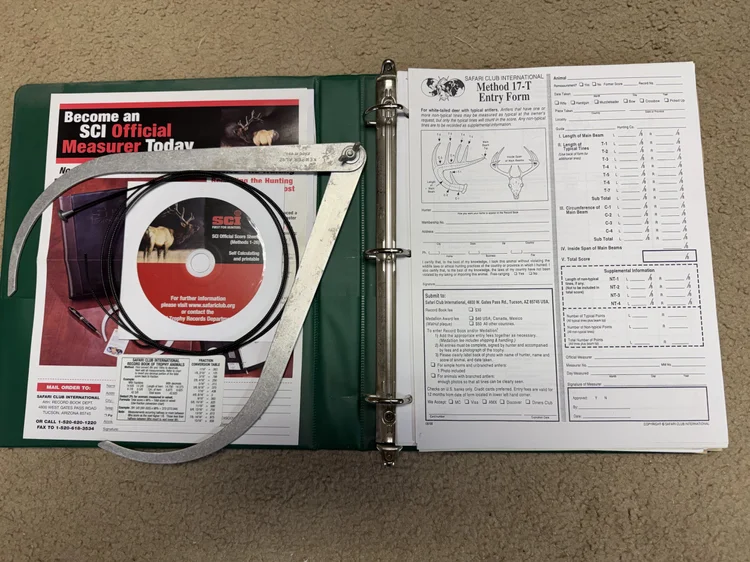 SCI scoring manual kit for horns and antlers