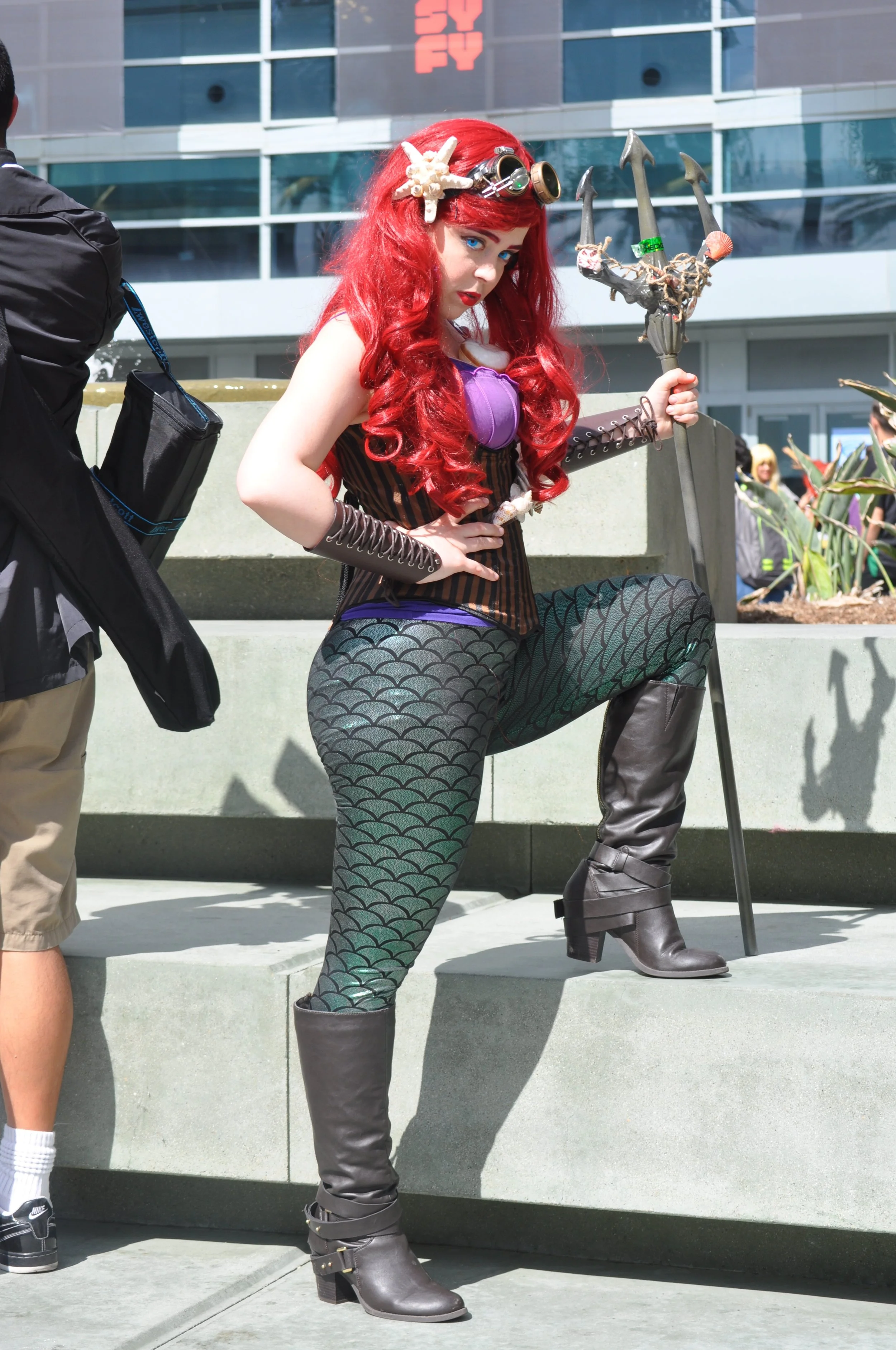 Steampunk Disney seemed to be a popular concept this year, and this Ariel cosplayed killed it!