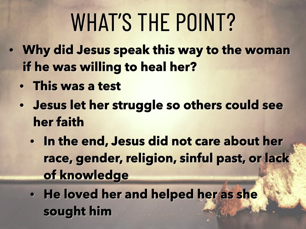 Crumbs (Matthew 152128) — Saraland Christians