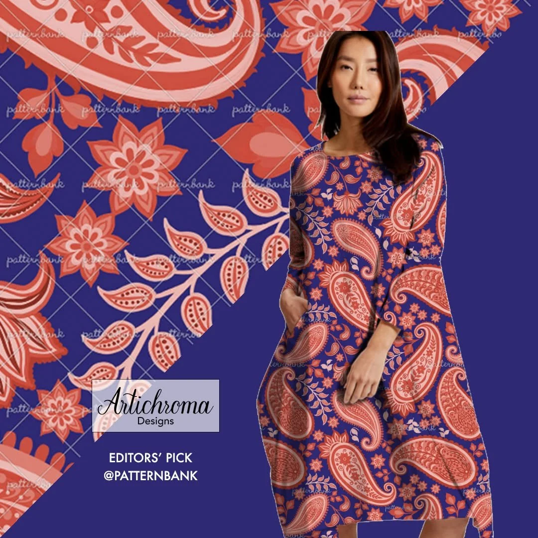 EDITORS' PICK @patternbank!​​​​​​​​
New print with decorative floral paisleys in folk boho style for SS23! This print is exclusively available only at Patternbank. Link is in the bio.​​​​​​​​
.​​​​​​​​
.​​​​​​​​
#patternbankdesigner #patternbank #pat