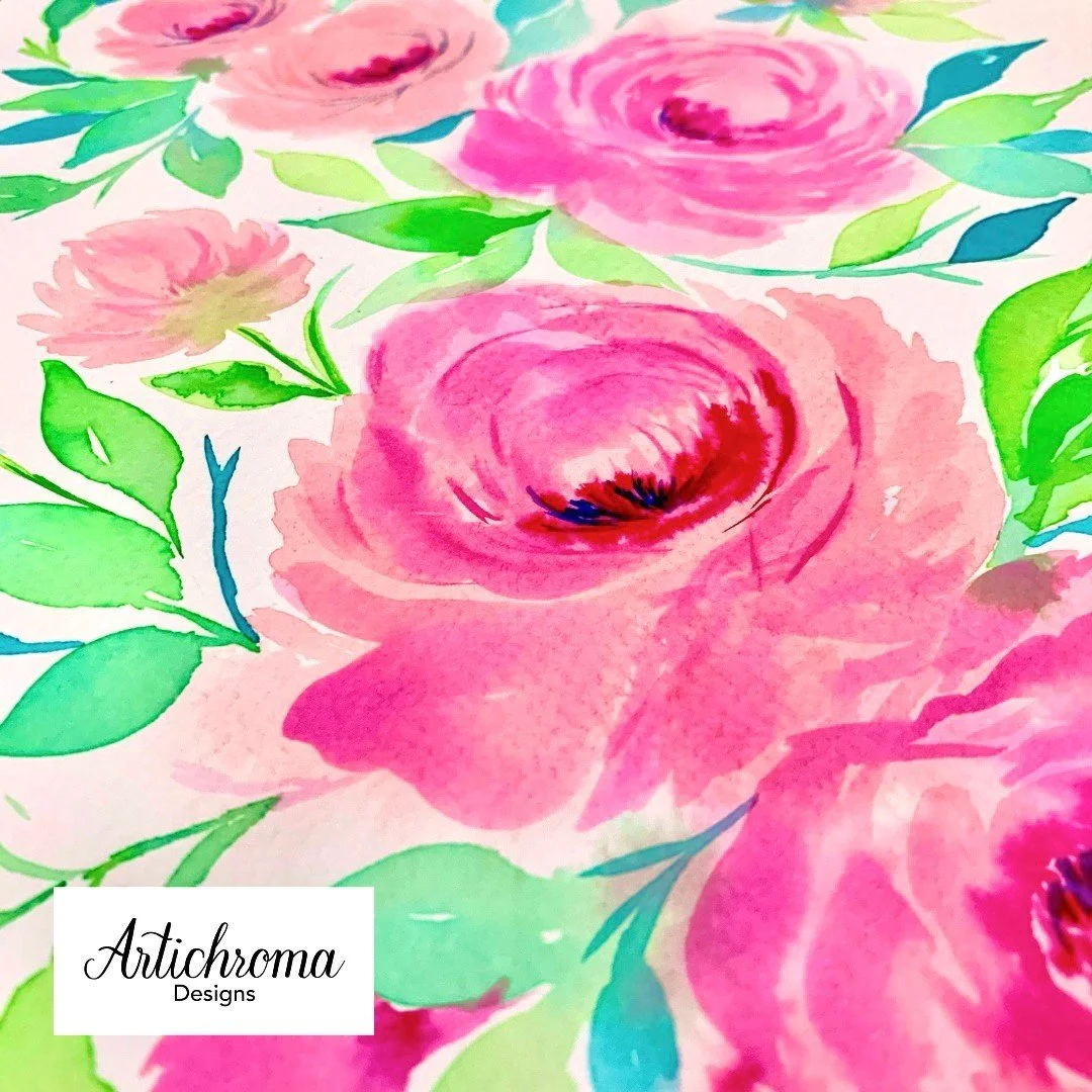 Back with Spring florals! ​​​​​​​​
Painted blooming watercolor roses in pink color palette for an upcoming floral print🙂​​​​​​​​
.​​​​​​​​
.​​​​​​​​
.​​​​​​​​
.​​​​​​​​
.​​​​​​​​
.​​​​​​​​
#printdesigner #textiledesign #printdesign #textileprint #pr