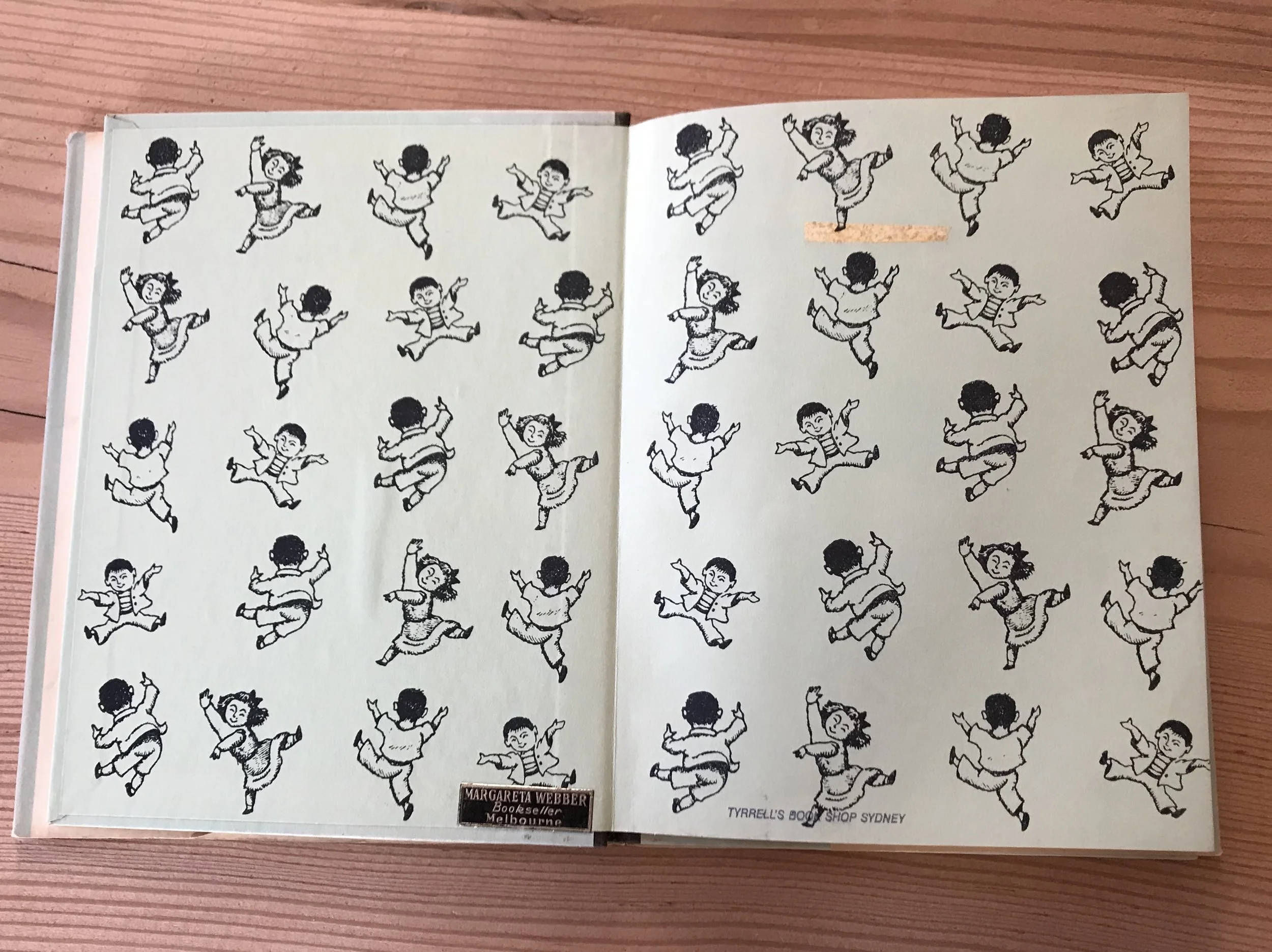 Maurice Sendak's drawing for the endpaper of A Hole Is to Dig by Ruth Krauss (Hamish Hamilton 1963)
