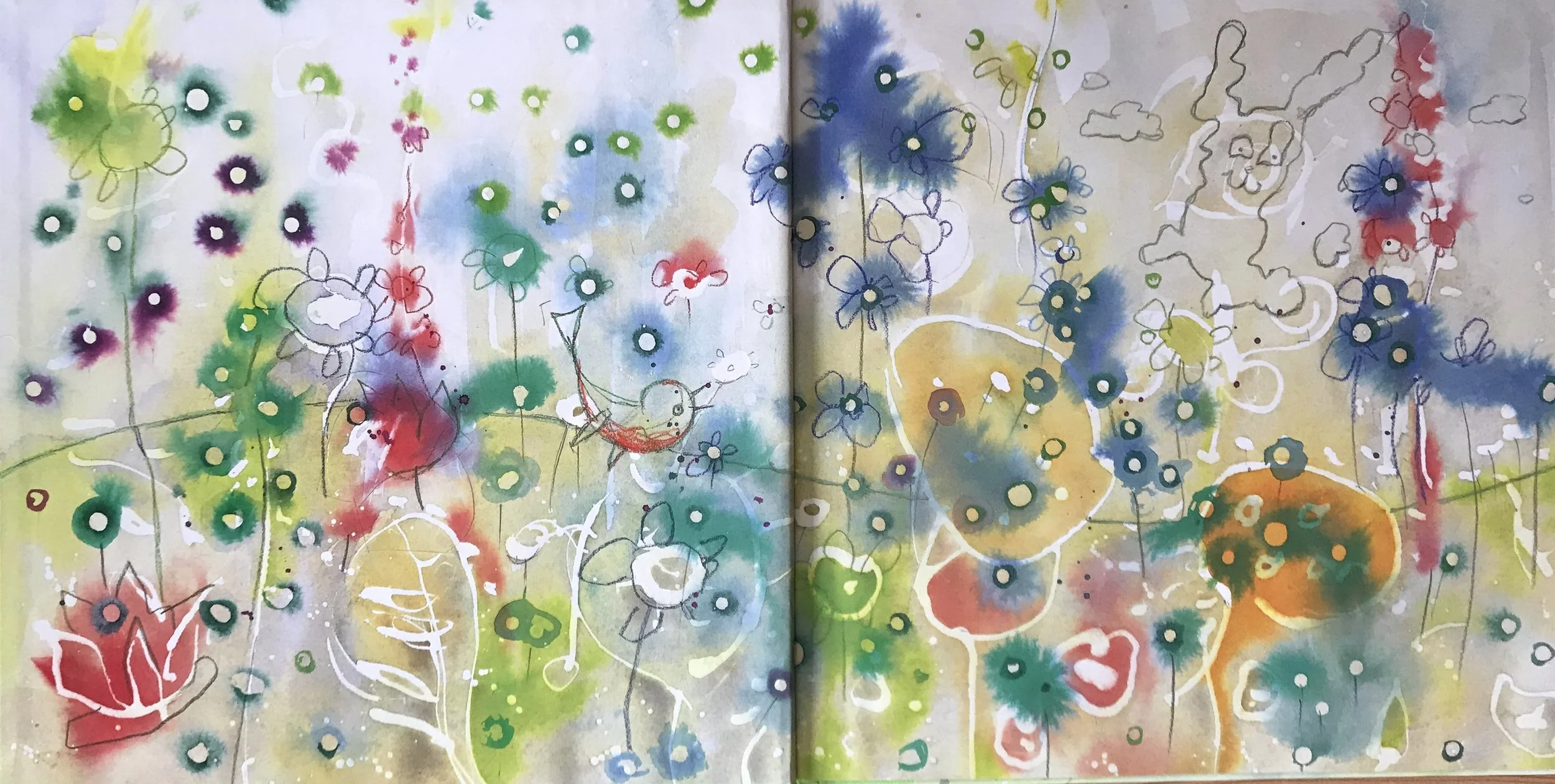 Gaye Chapman's endpapers for Incredibilia by Libby Hathorn (Little Hare 2016)