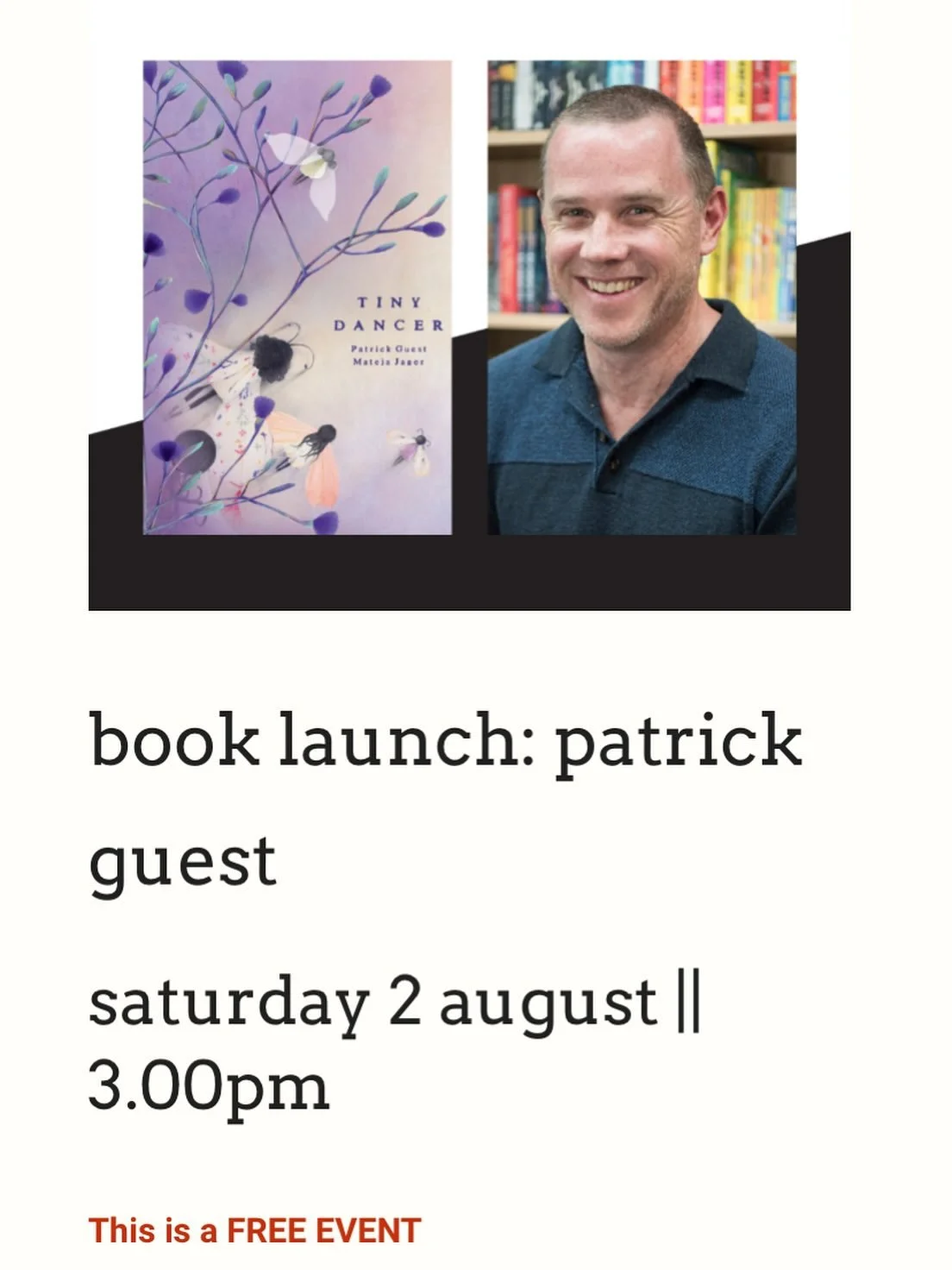 Book launch at Farrells Bookshop, 3 pm Saturday, 2 August if you&rsquo;re in Melbourne. It will be rather super-special, like extremely rather super-duper-special &hellip; like unexpectedly extremely rather &hellip;

@patrickguest_author @pinkety_ill