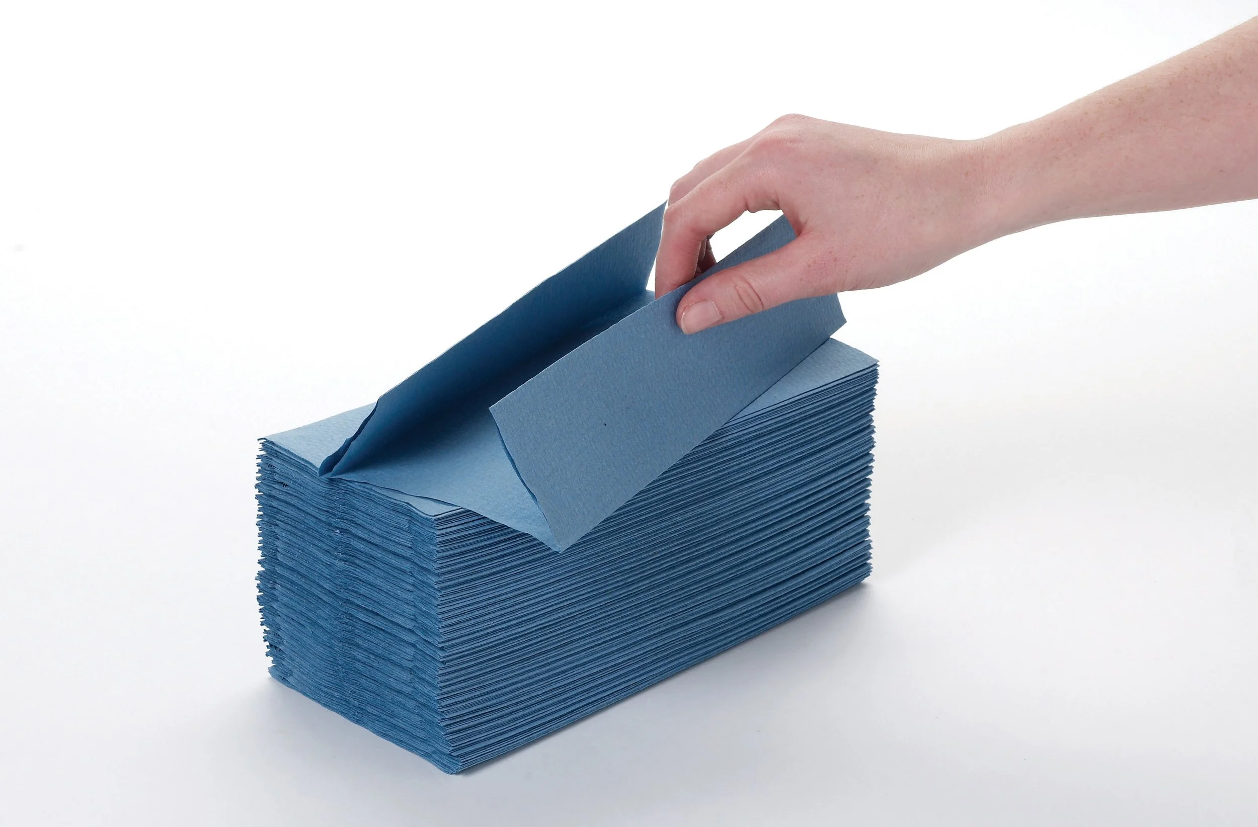 1 ply Blue C-fold Paper Hand Towels 