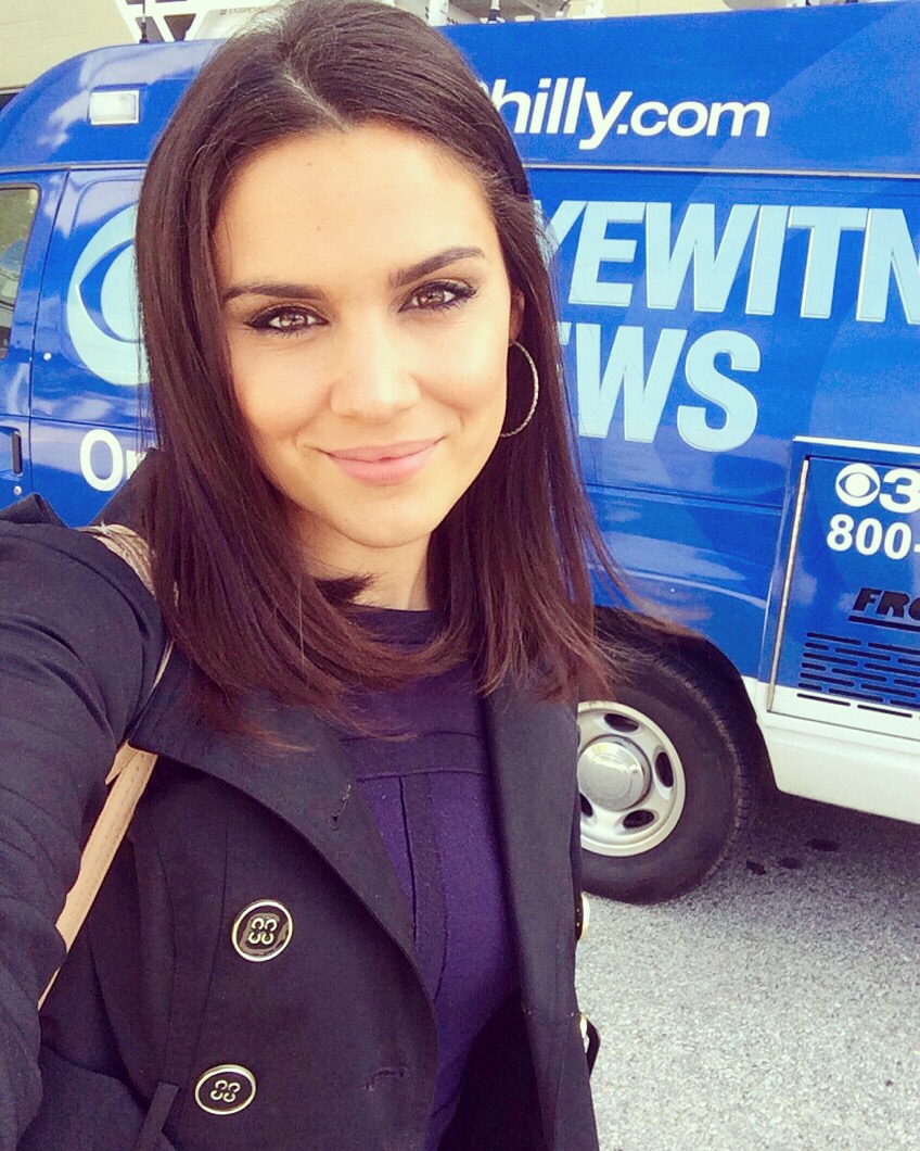 Nicole Brewer with CBS3 newsvan