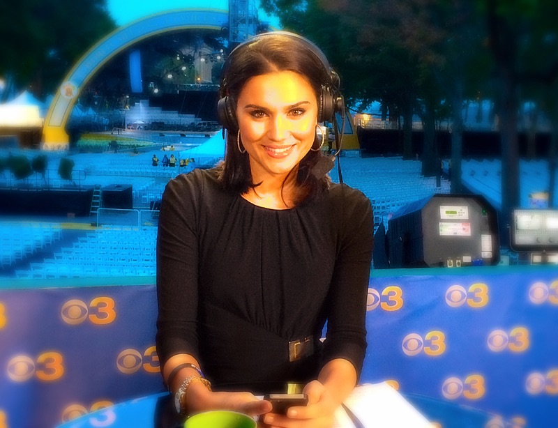 Nicole Brewer anchors live from in front of the papal stage