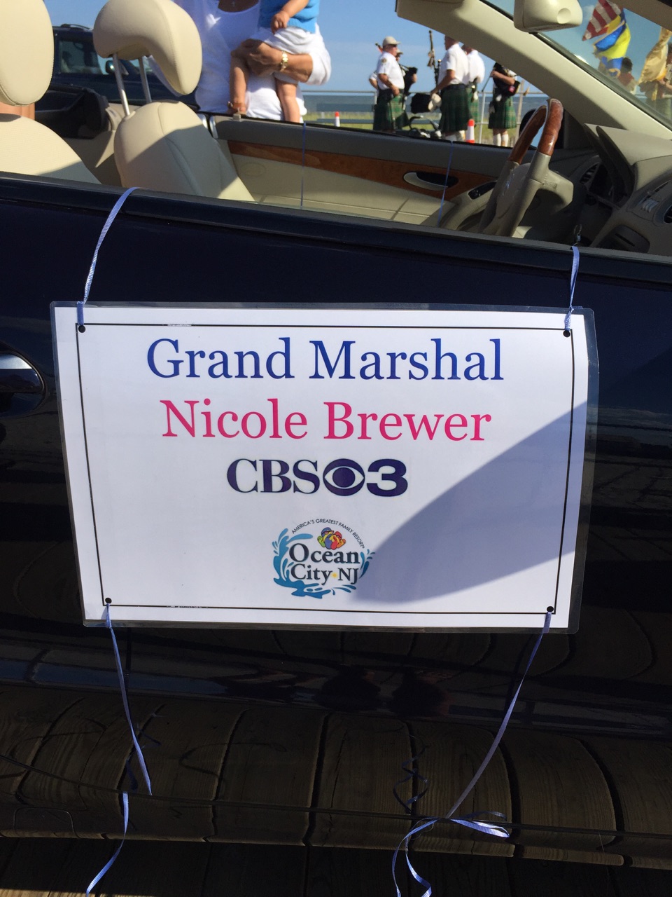 Nicole Brewer serves as Grand Marshall at the Ocean City, NJ baby parade!